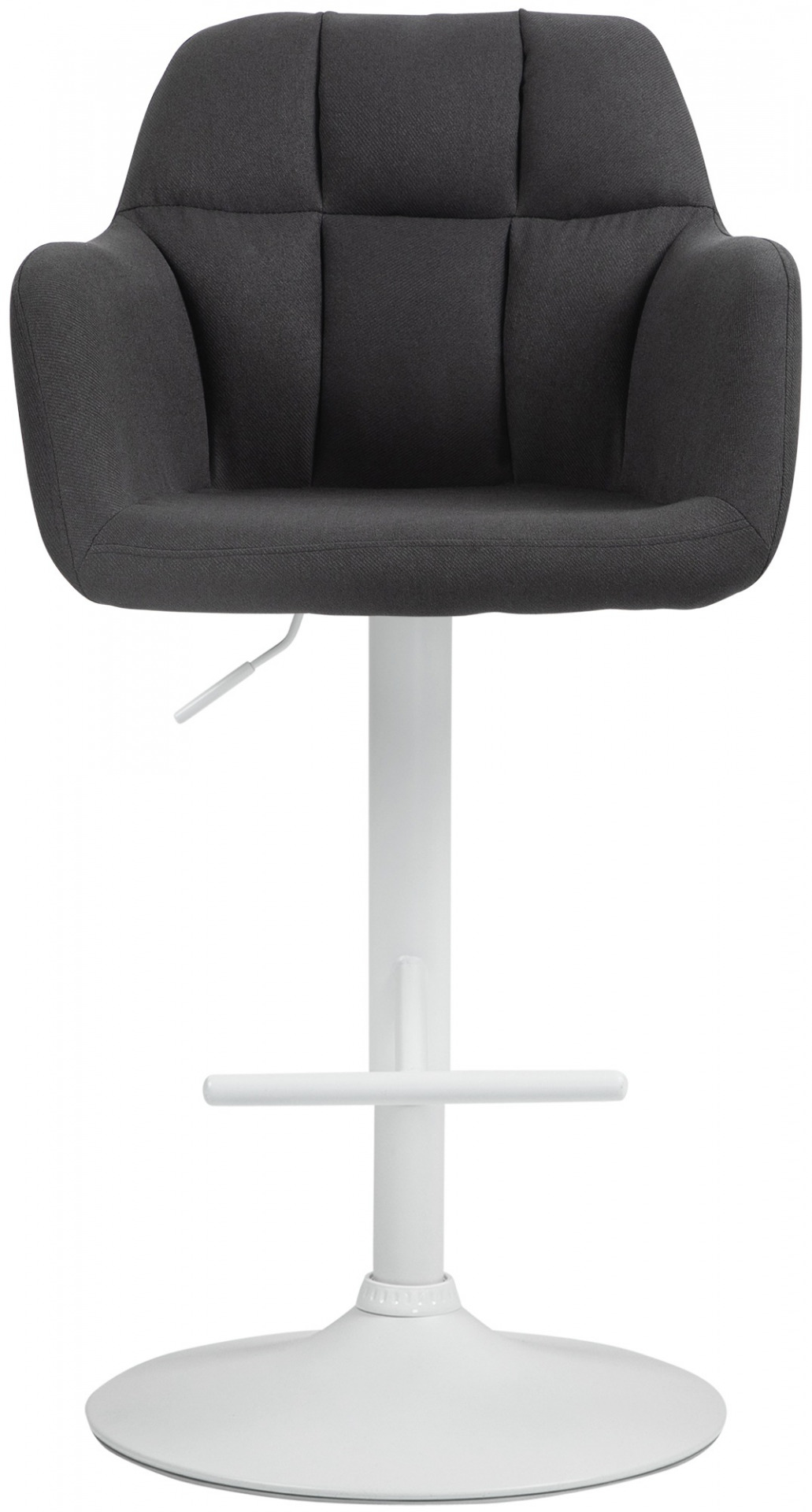 Barhocker Natoma Stoff weiß, schwarz