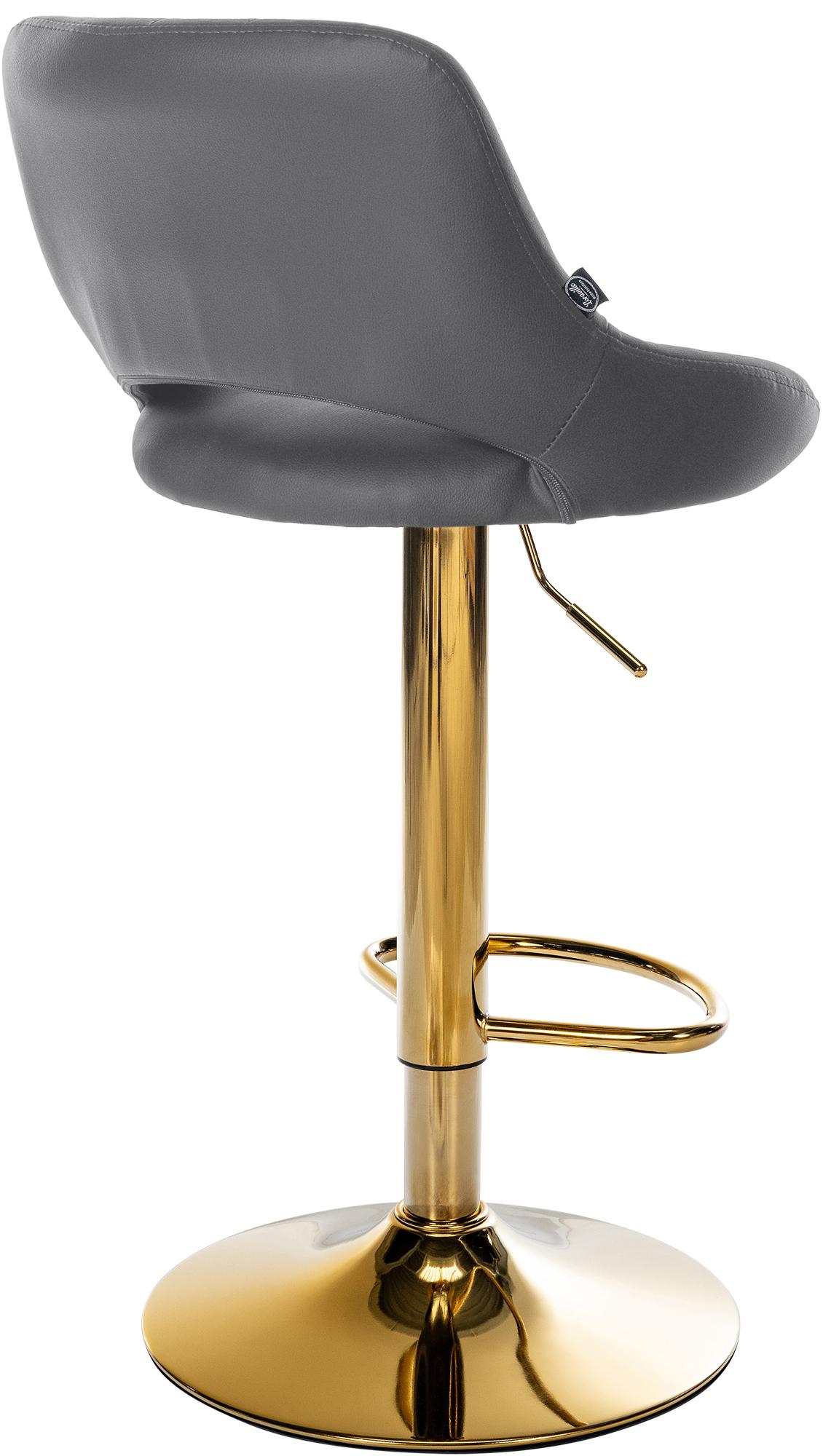 Barhocker Milet Kunstleder gold, grau