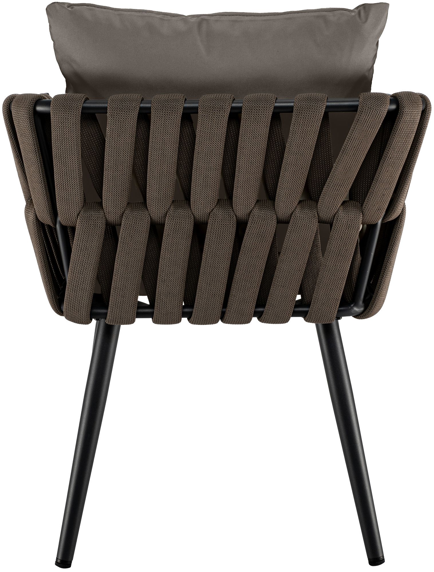 Gartenstuhl Lombardia Taupe mit Sitzkissen, grau