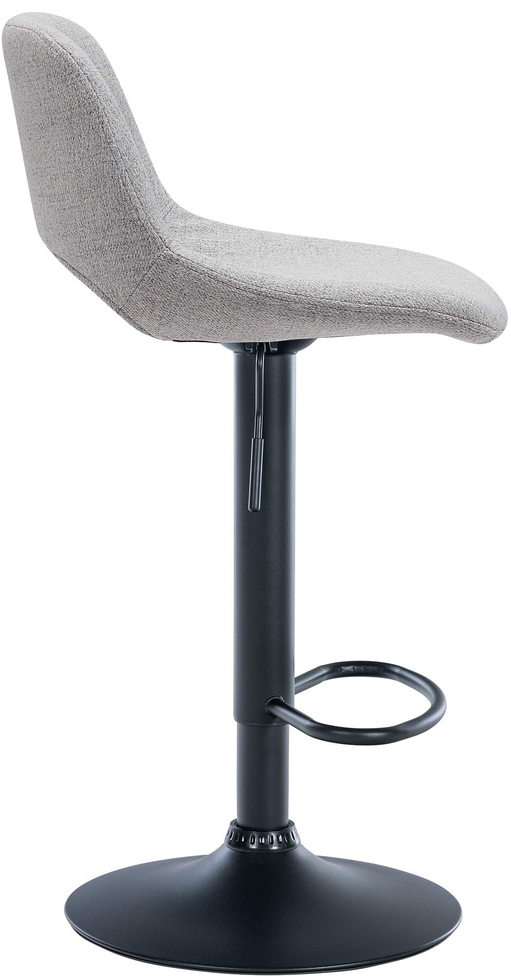 Barhocker Camden Stoff schwarz, hellgrau