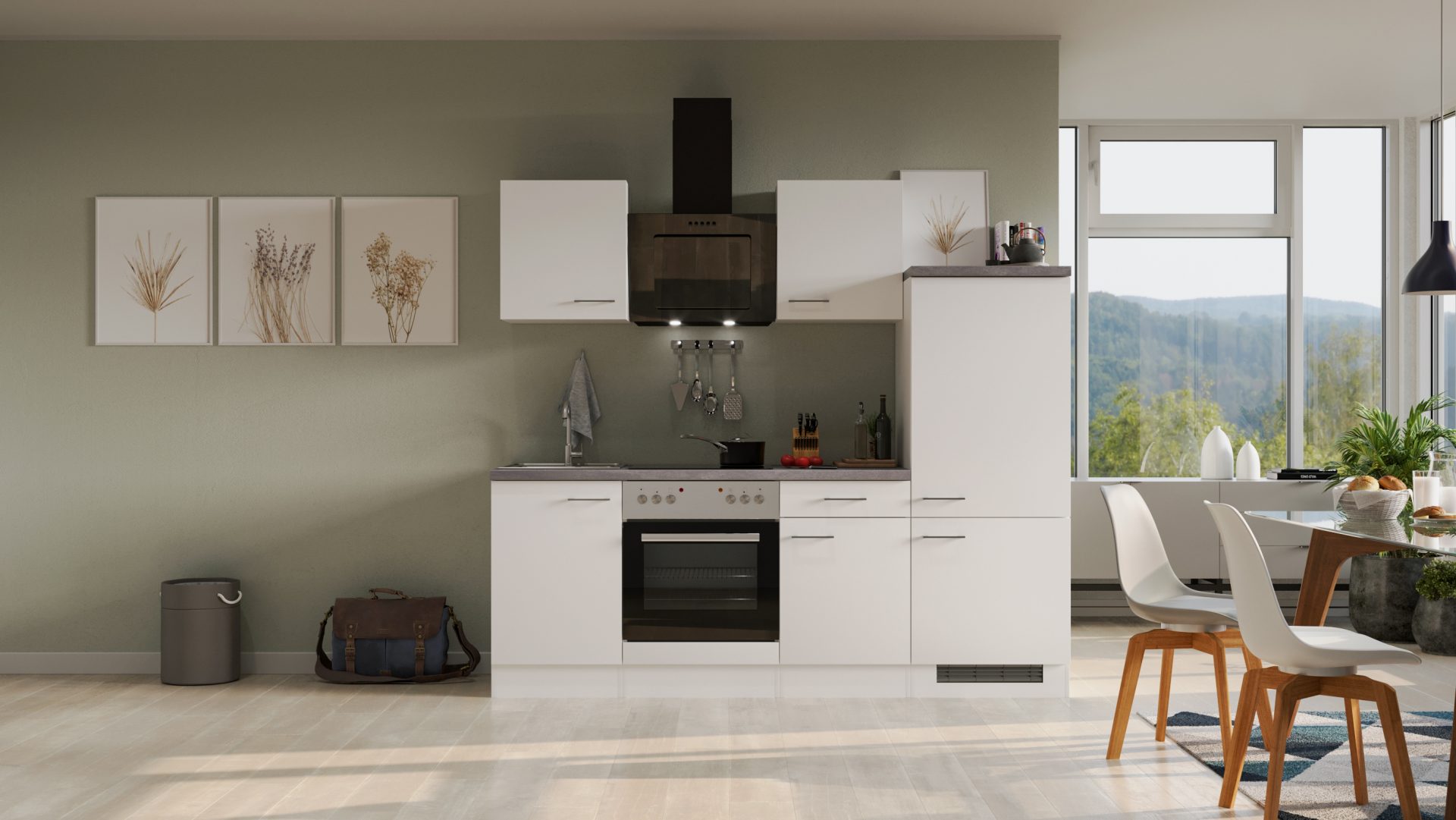 Küchenzeile VITA 220 cm mit E-Geräten
