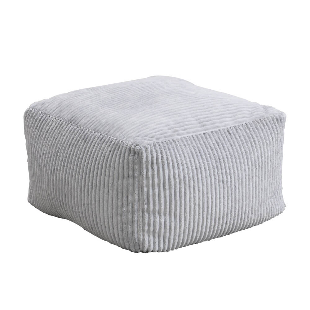 Sitzsack mit Hocker COZY – Hellgrau