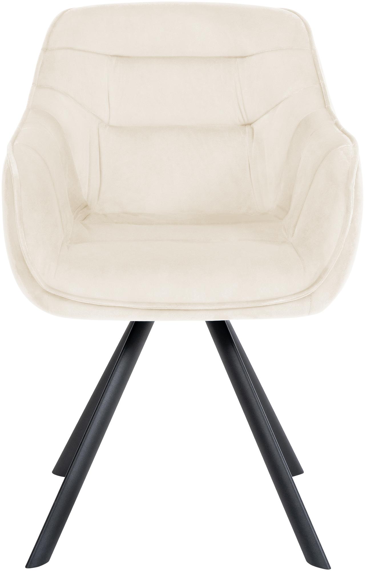 Stuhl Russel Samt, creme