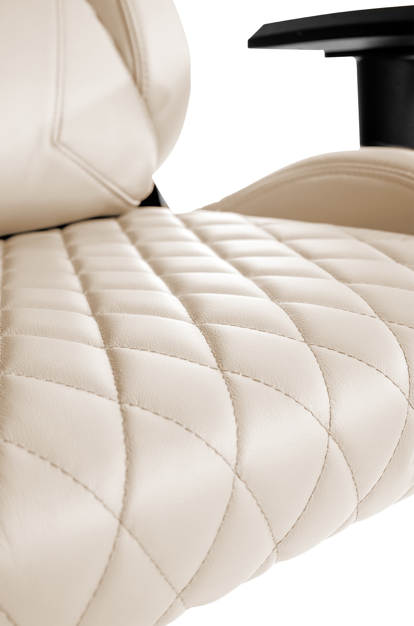 Bürostuhl Keren Echtleder, creme