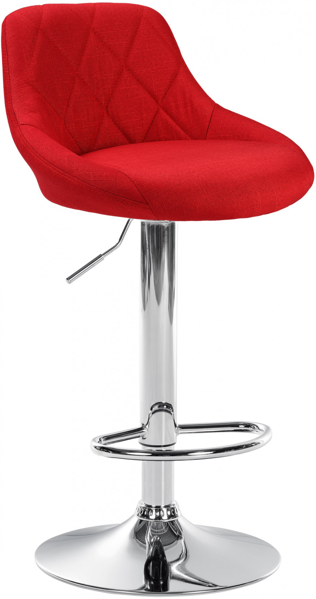 Barhocker Lazio Stoff chrom, rot