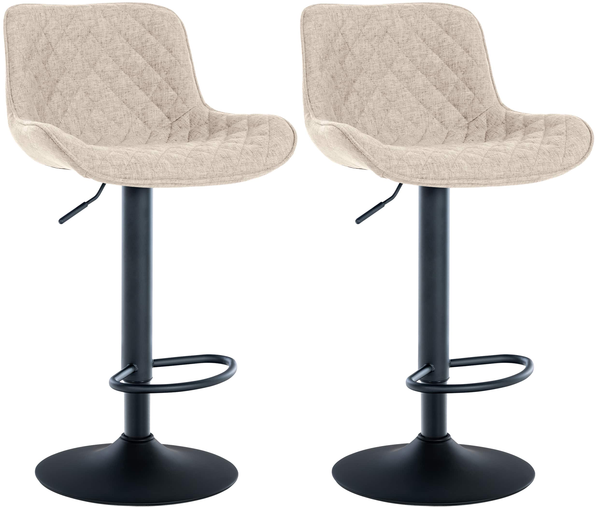 2er Set Barhocker Minosa Stoff, taupe