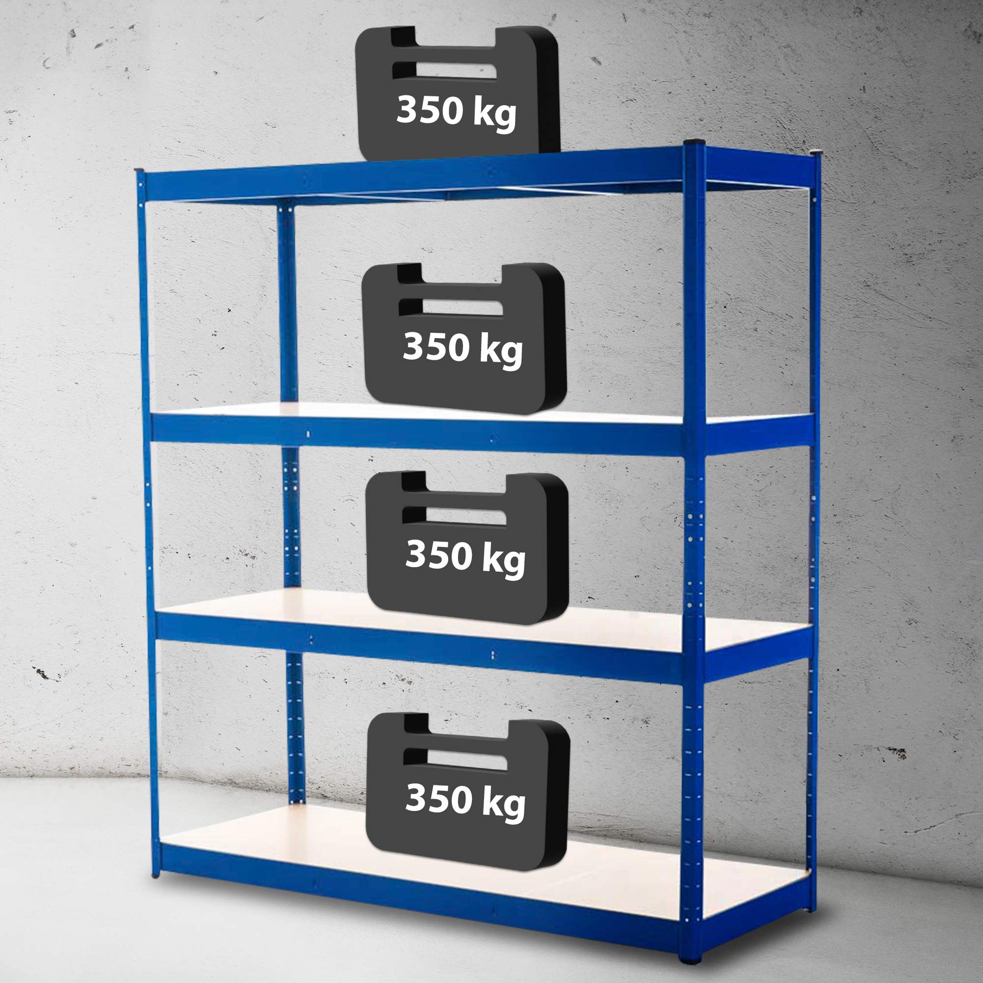Lagerregal 160x60x180 cm, blau