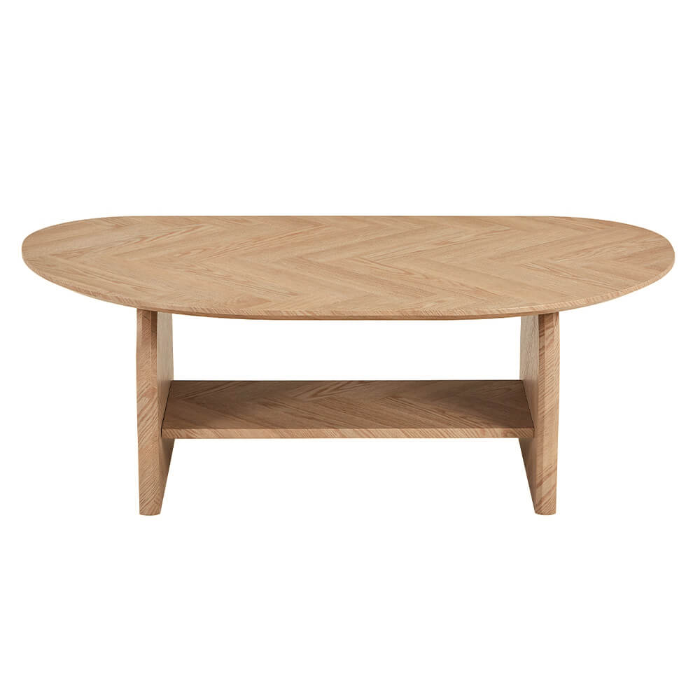 Couchtisch Oval LIARA Fishbone Oak LIARA