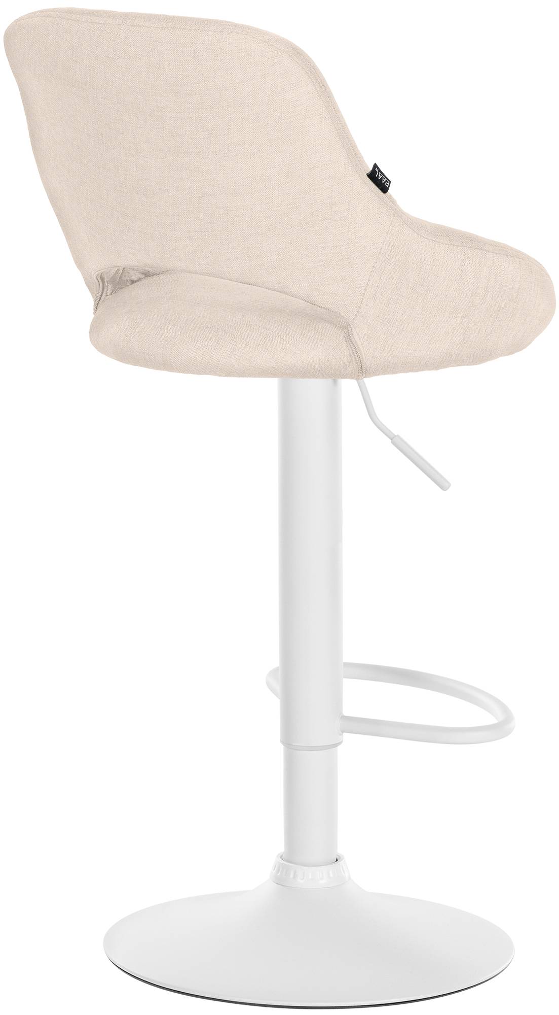 Barhocker Milet Stoff weiß, creme