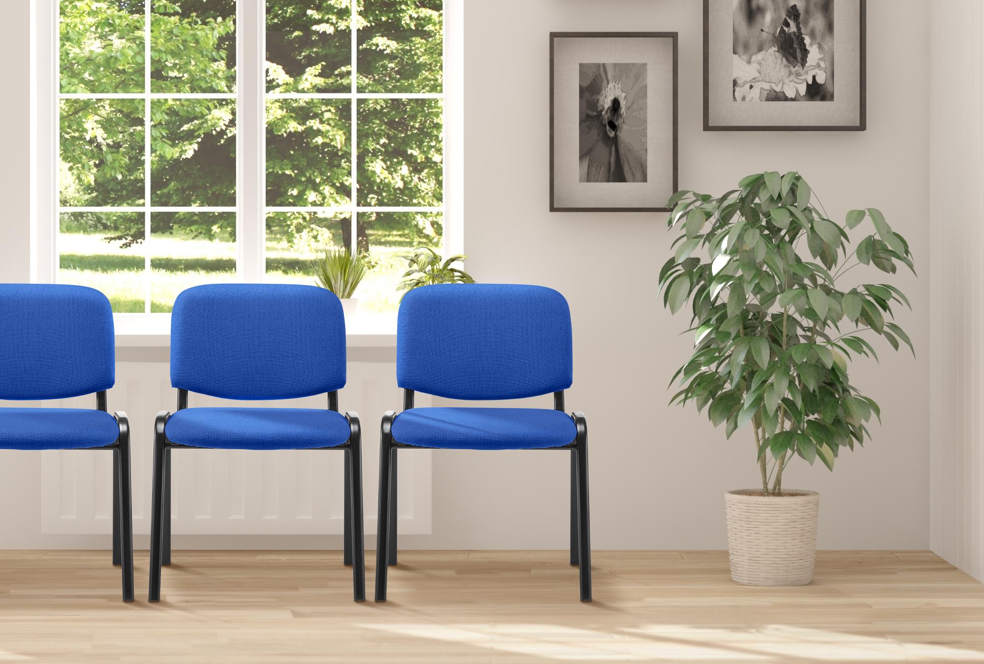 Besucherstuhl Ken Stoff, blau