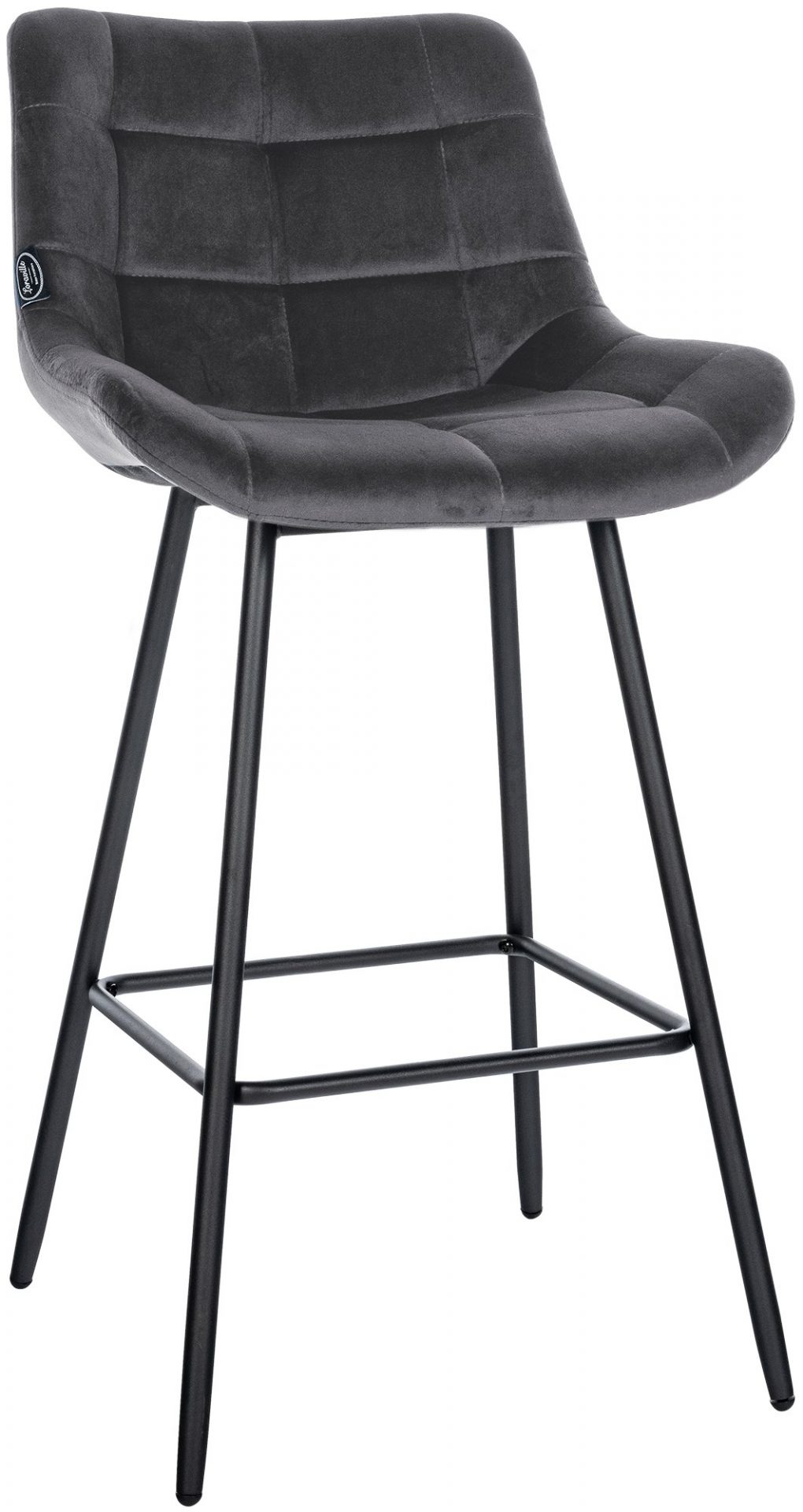 Barhocker Weston Samt, dunkelgrau