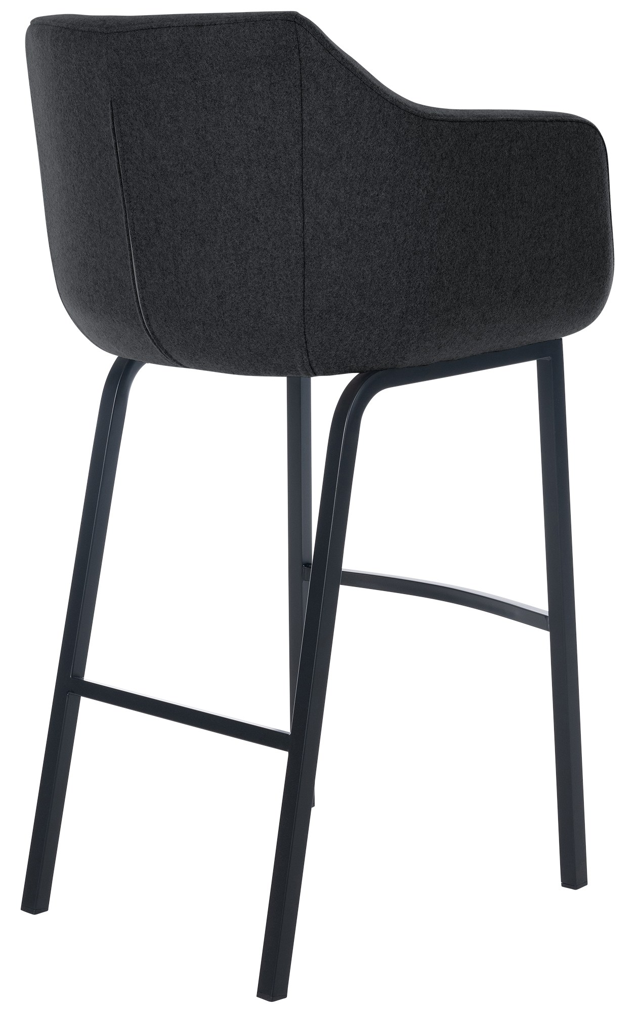 Barhocker Monea B Filz, anthrazit