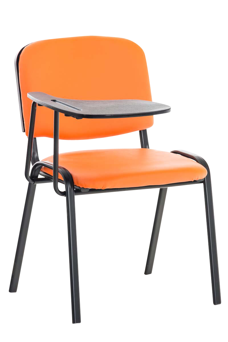 Stuhl Ken mit Klapptisch Kunstleder, orange