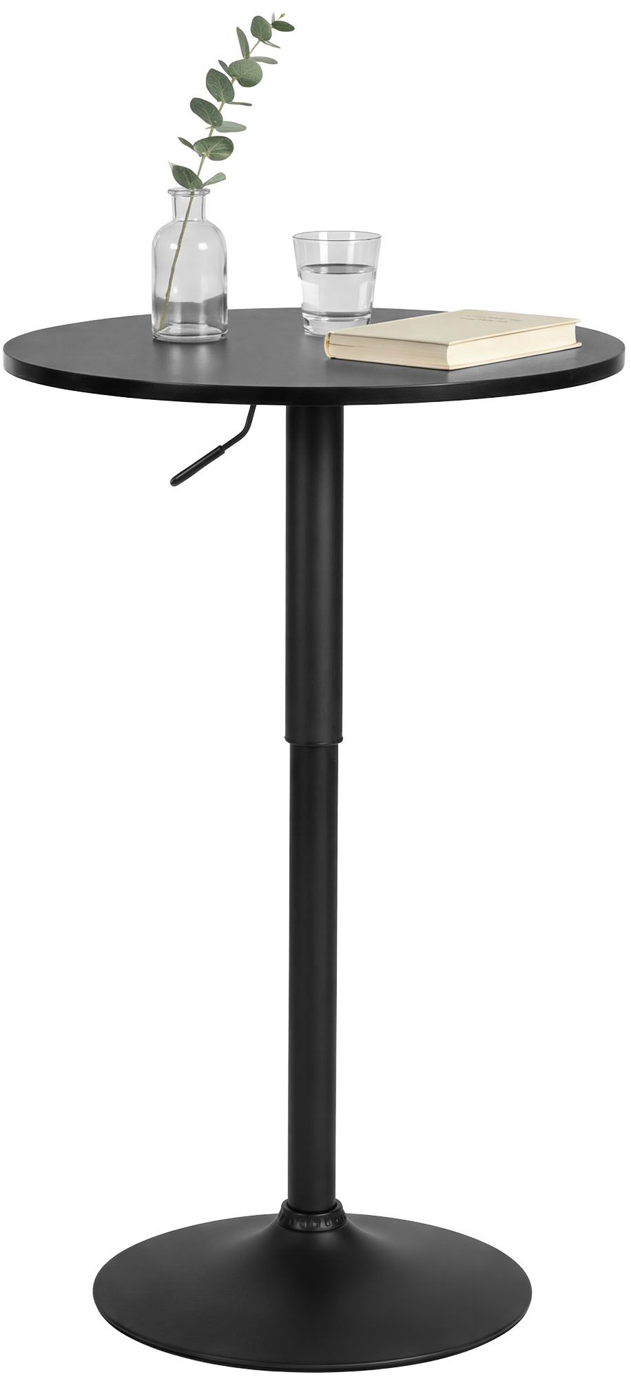 Stehtisch Lamoni rund, schwarz/schwarz