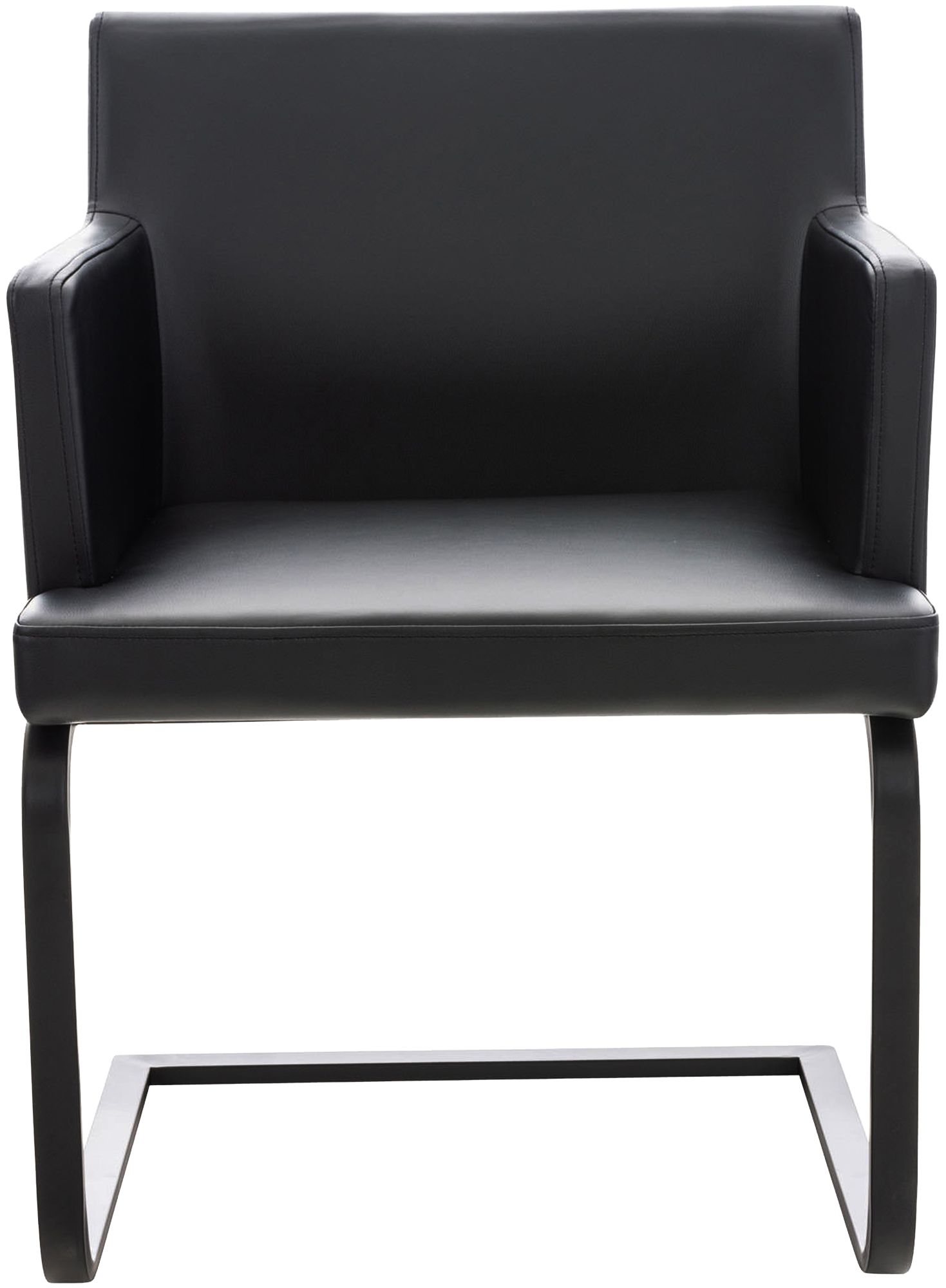 Esszimmerstuhl Zavor Kunstleder schwarz, schwarz