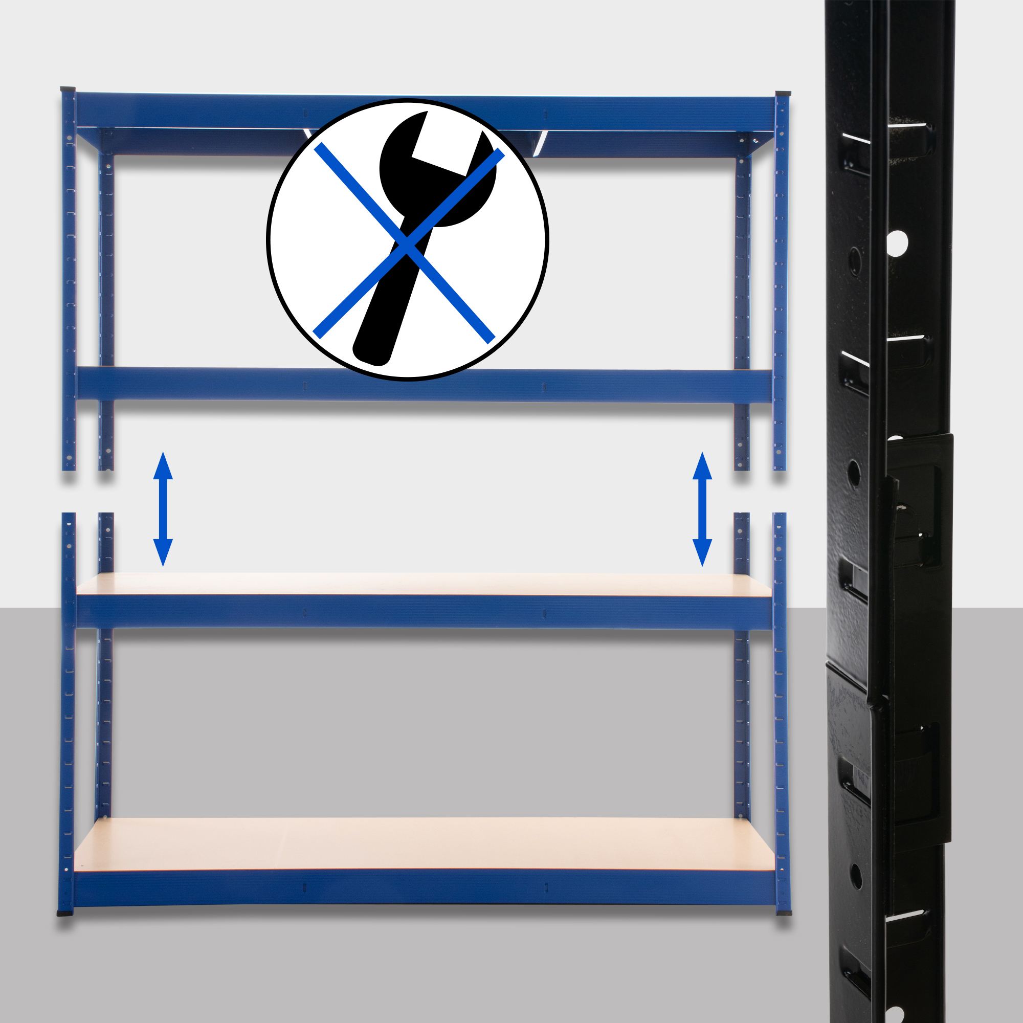 Steckregal 160x60x180, blau