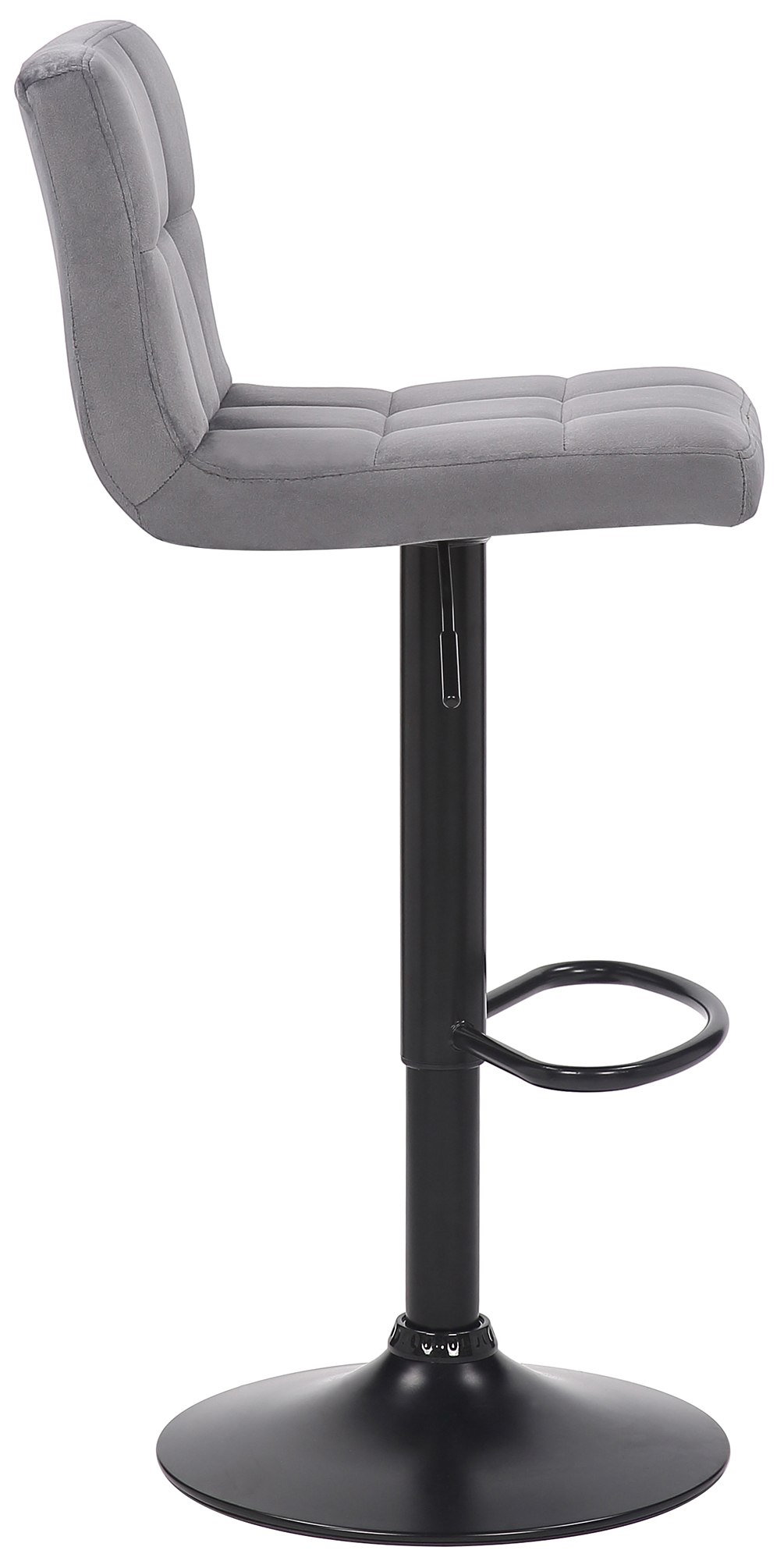 4er Set Barhocker Feni Samt, grau