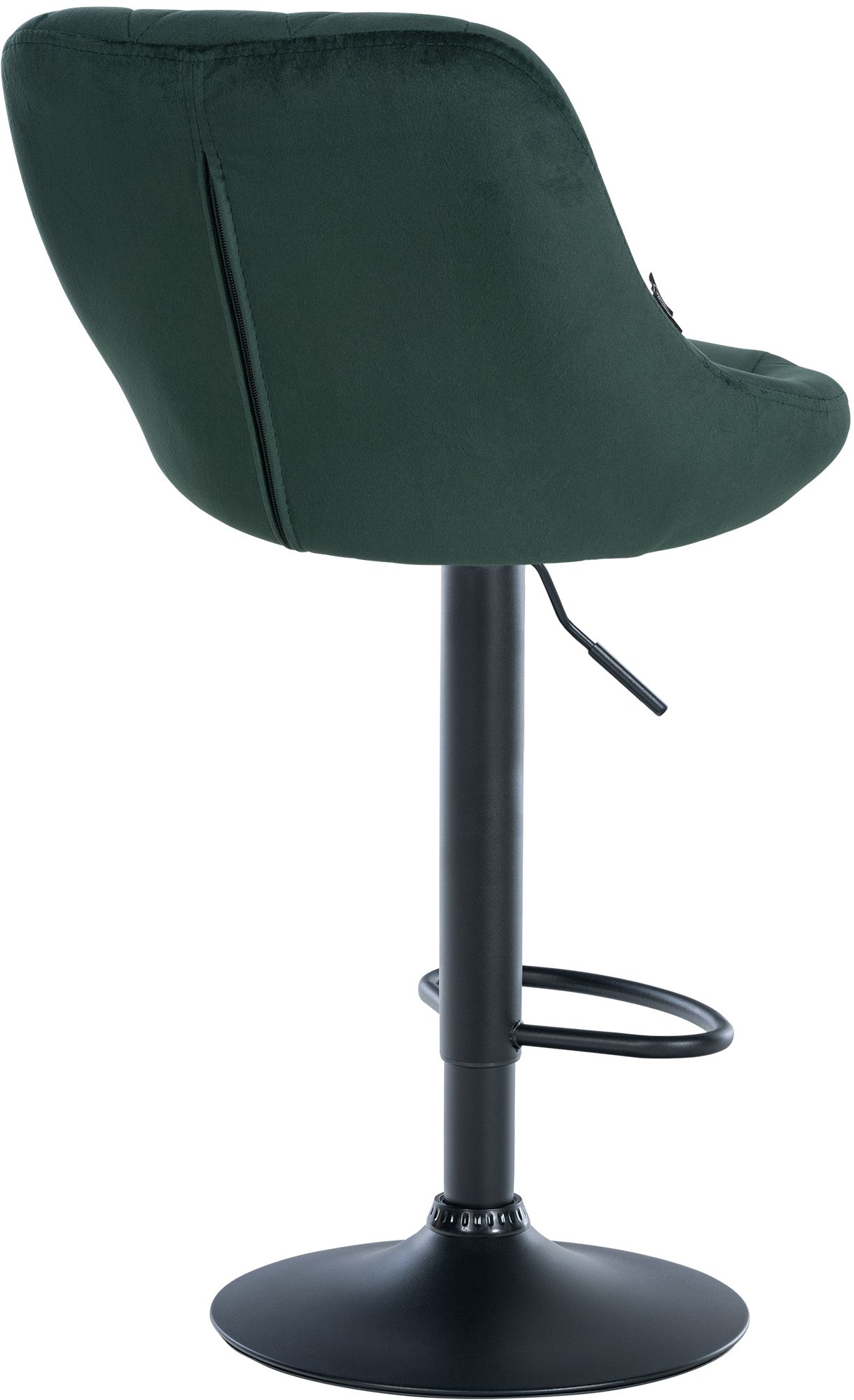 2er Set Barhocker Lazio Samt schwarz, dunkelgrün