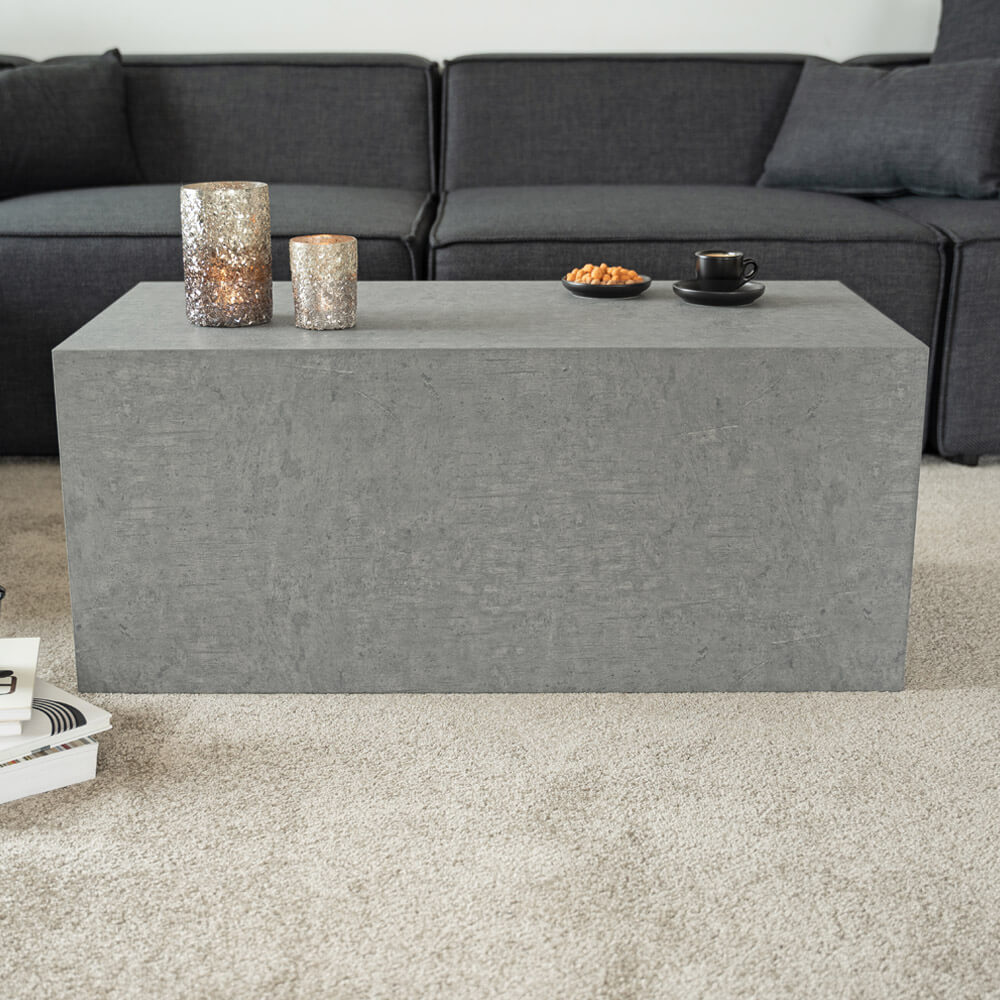 Couchtisch Marmor AMIRI L - 95 x 50 cm Grau