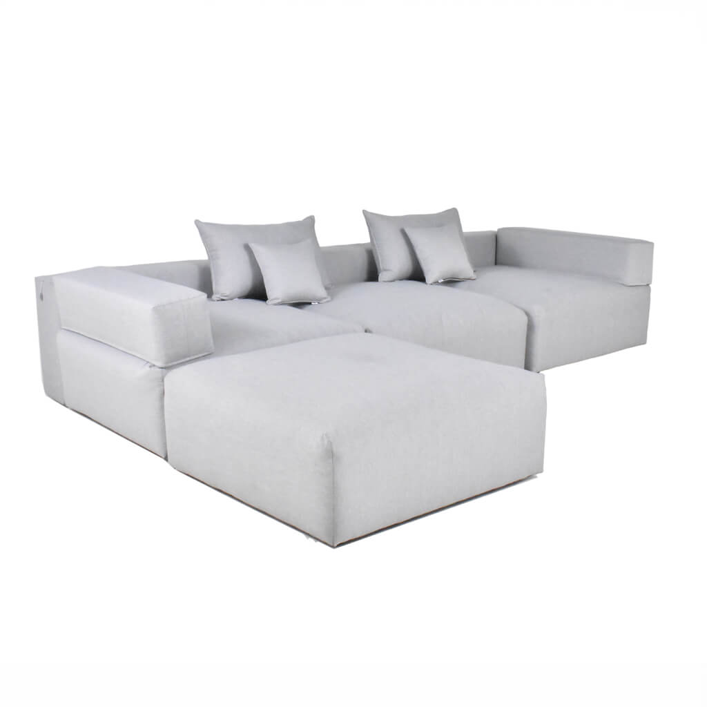 Modulares Outdoor Sofa ALAZIA Hellgrau - XL