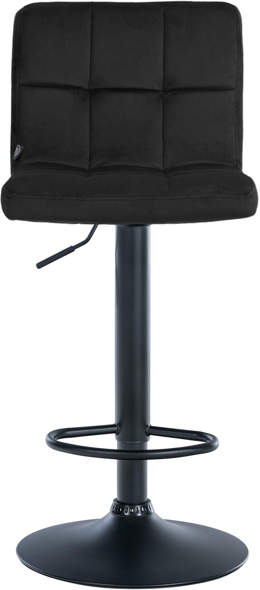 Barhocker Peru Samt schwarz, schwarz