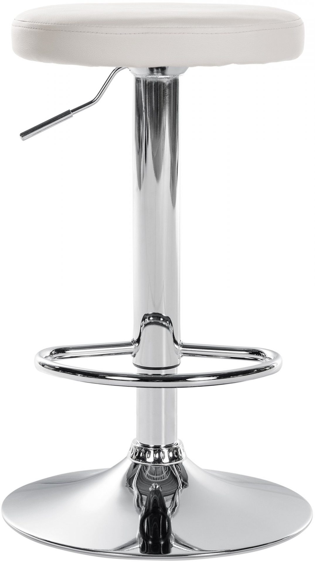 Barhocker Ponte Kunstleder chrom, weiß