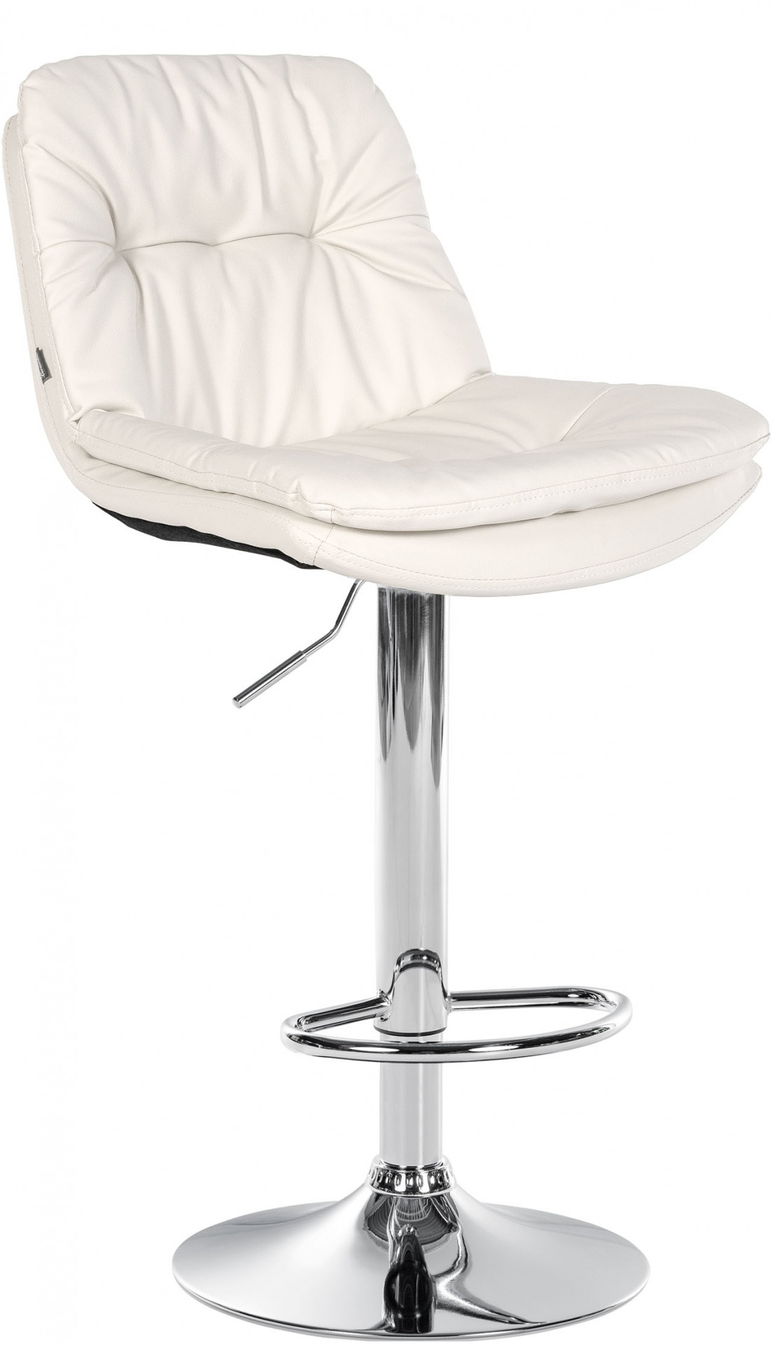 Barhocker Laurel Kunstleder chrom, weiß
