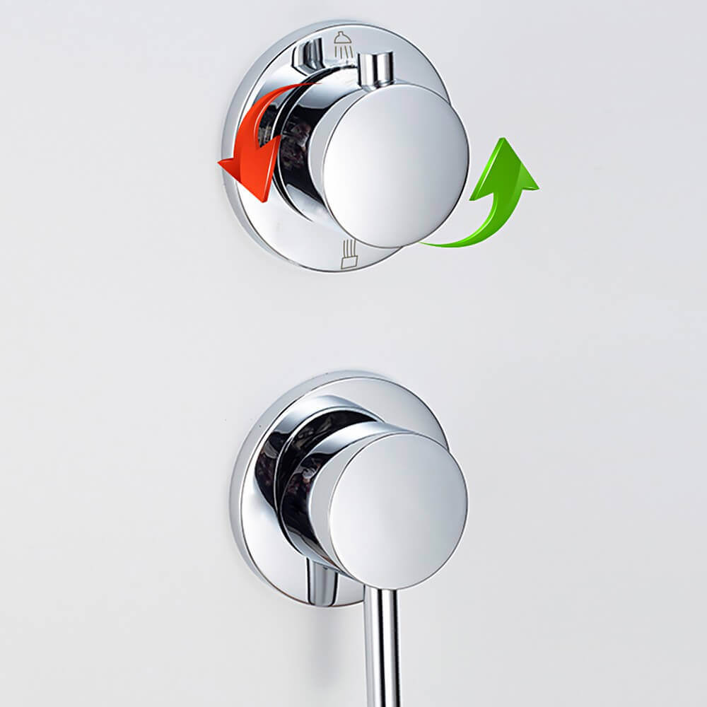 Duschpaneel mit Regendusche CASCATA – Weiß