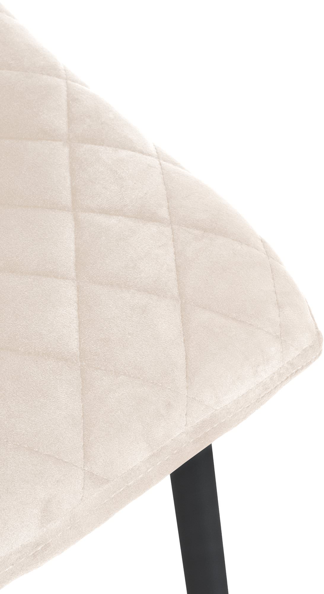 4er Set Stühle Telde Samt, creme