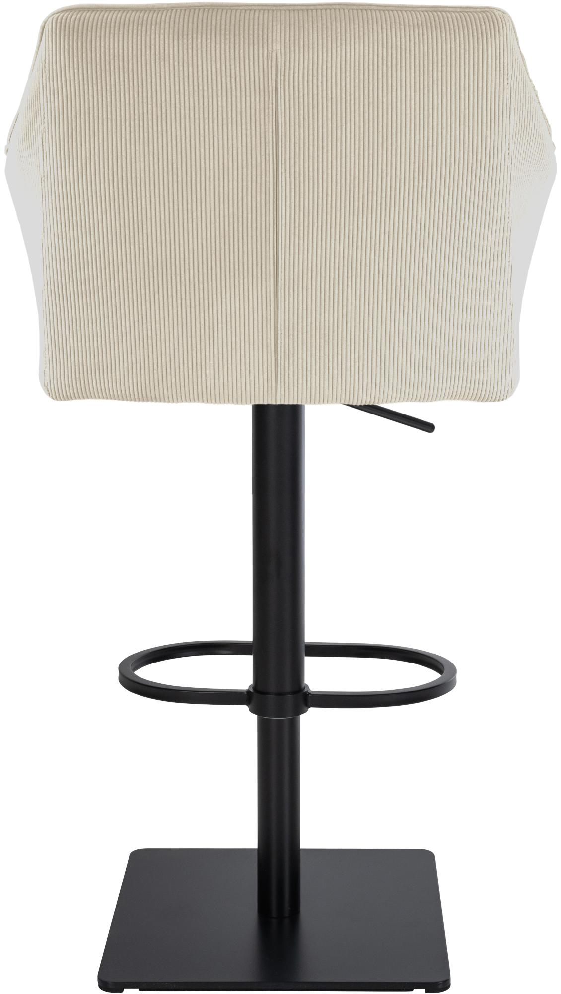 Barhocker Damaso B Cord, creme