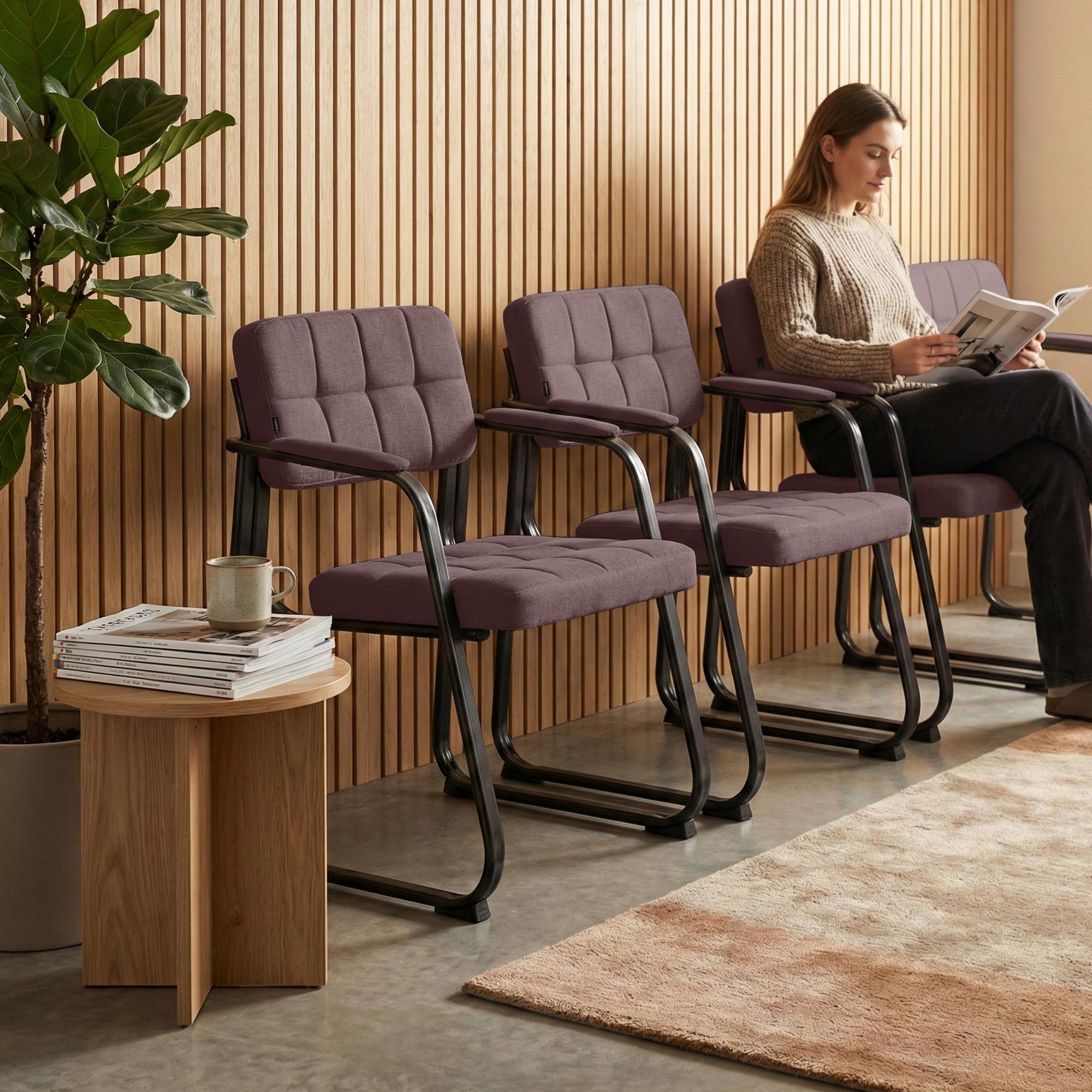 Besucherstuhl Canada B Stoff, braun