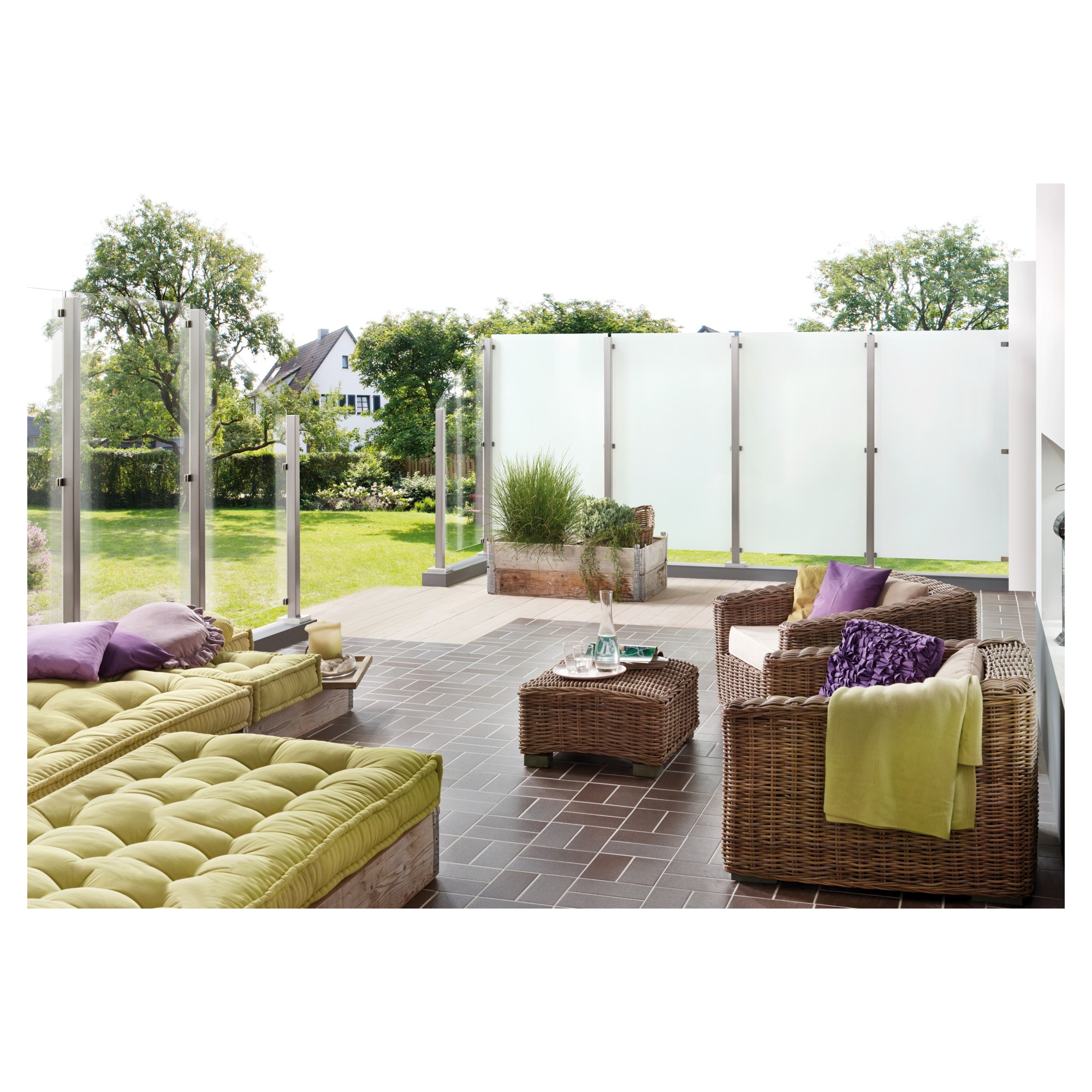 VETRO Glasscheibe, B 1200 x H 1800 mm, Vollflächen-Dekor 84, satiniert