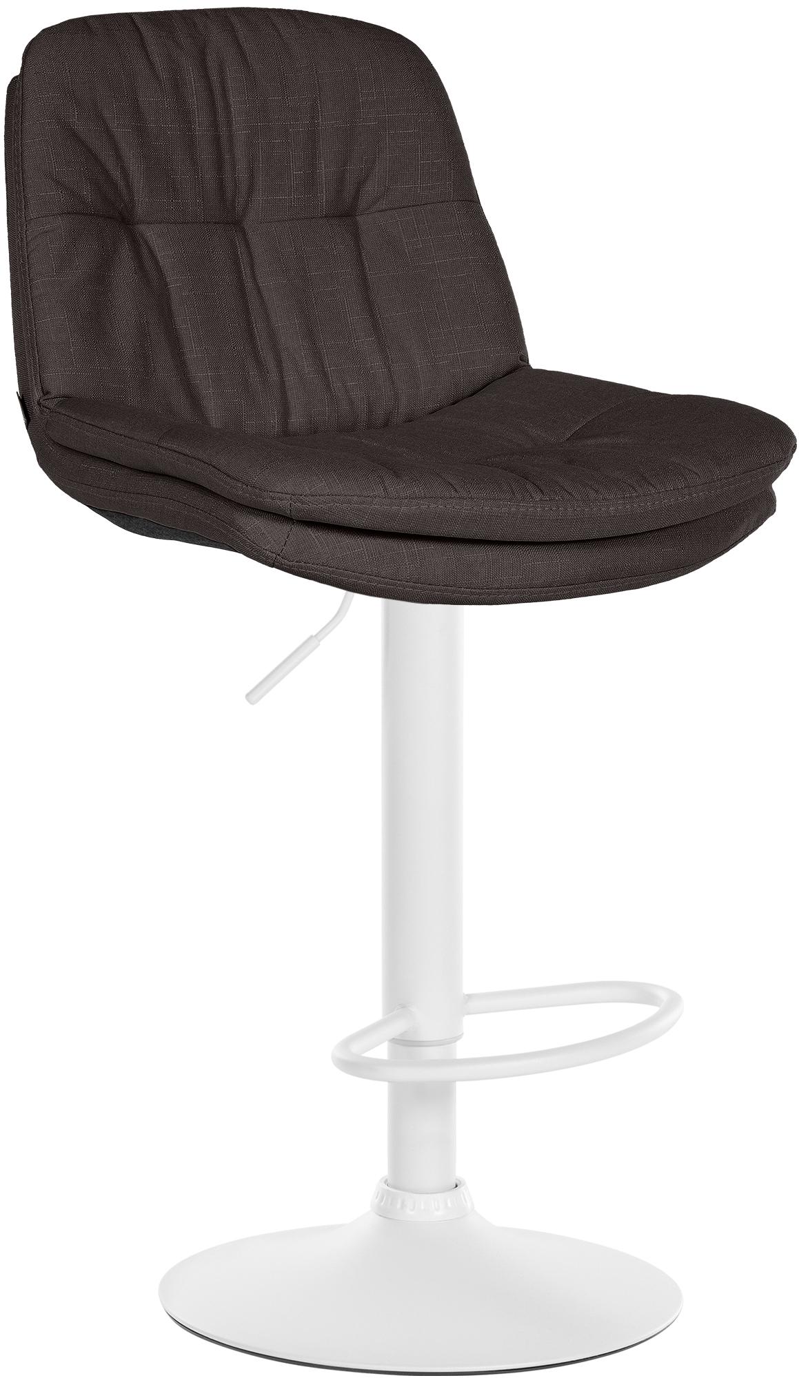 Barhocker Laurel Stoff weiß, dunkelgrau