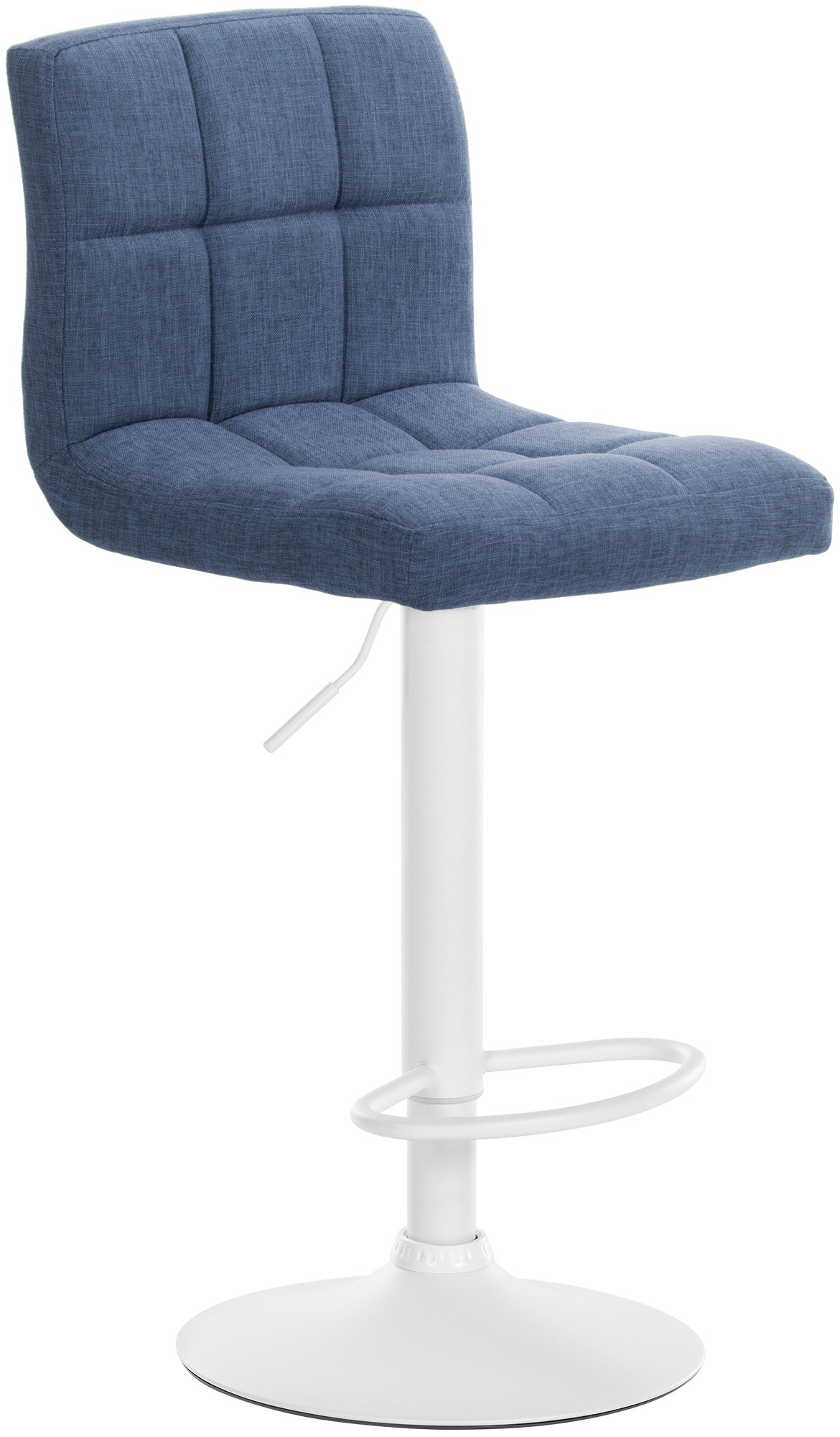 Barhocker Calma Stoff weiß, blau