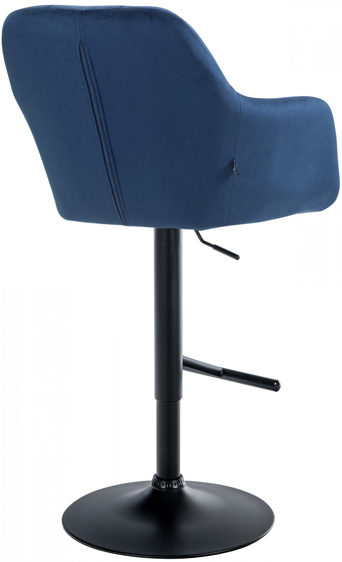 Barhocker Natoma Samt schwarz, blau