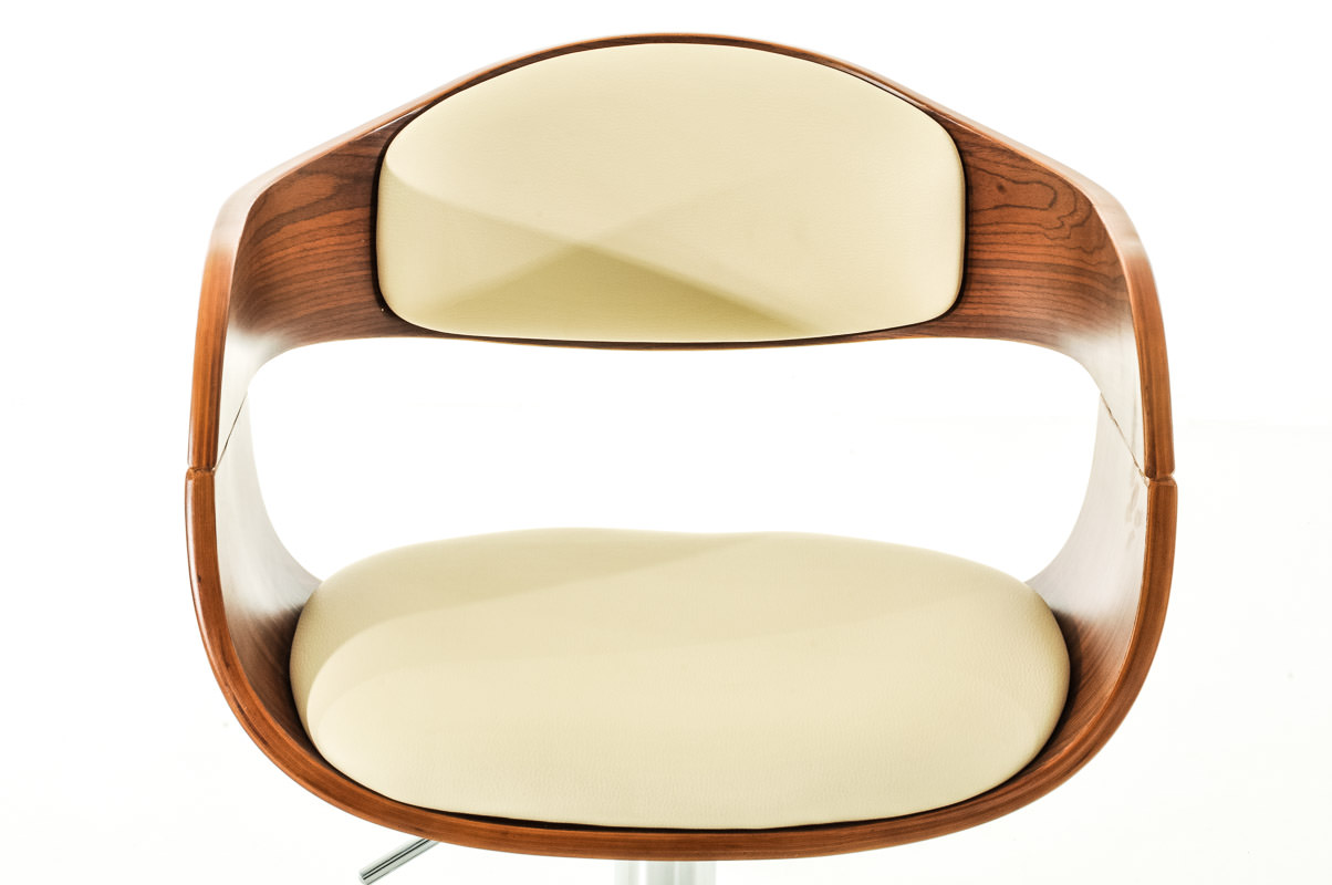 2er Set Barhocker Kingston C Kunstleder, walnuss/creme