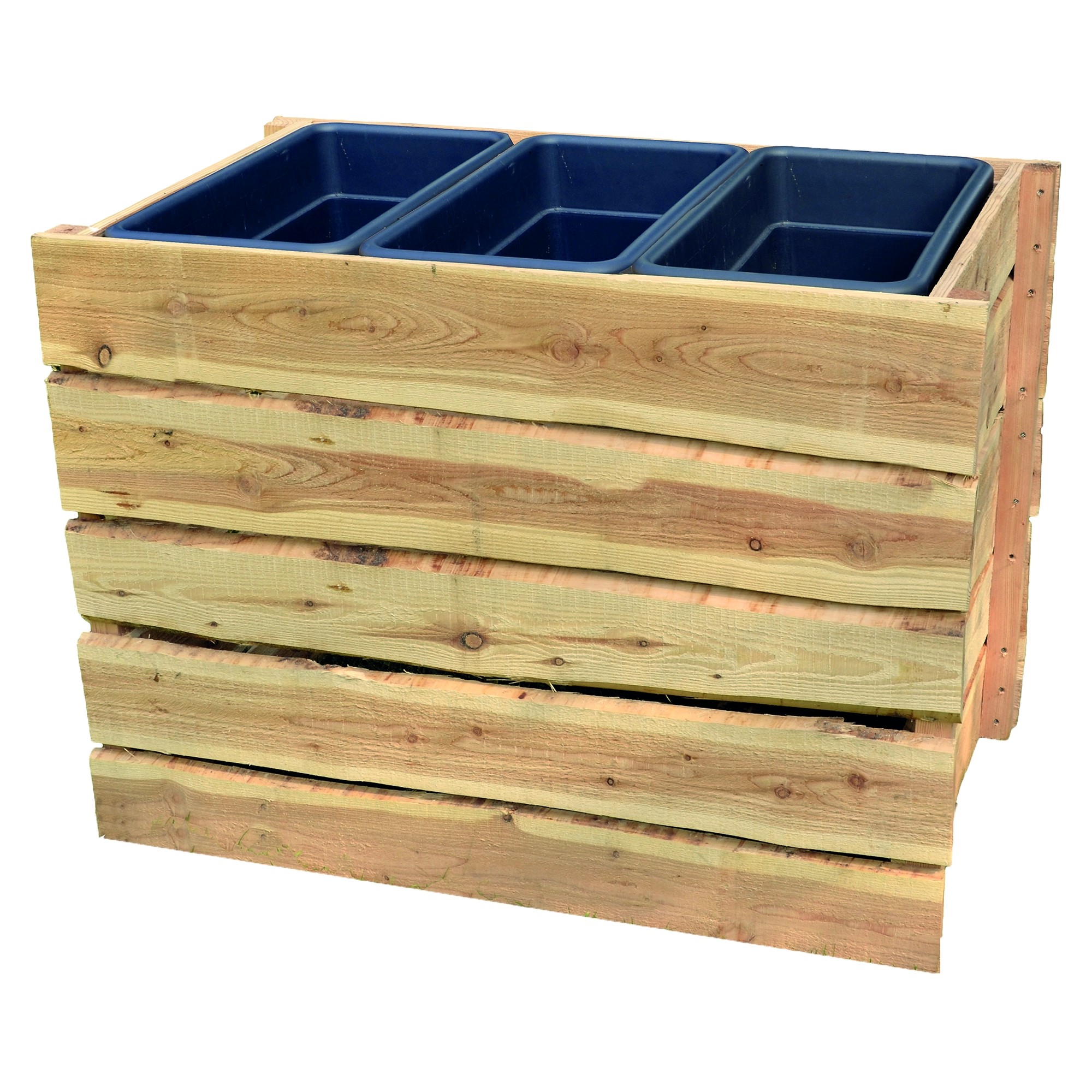 HERLEV Hochbeet Lärche, B 110 x T 64 x H 79 cm,, aus sägerauen Brettern