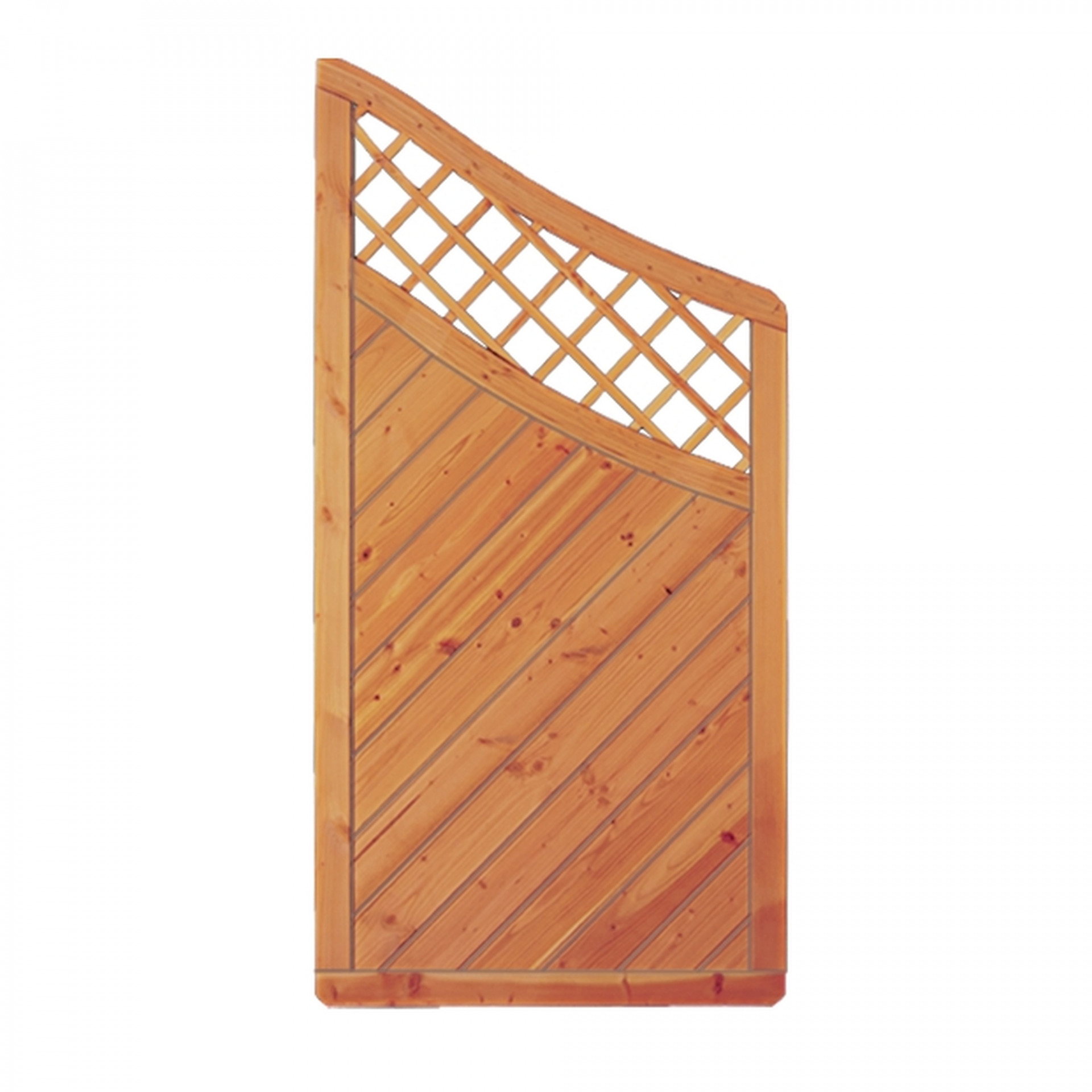 CLASSICO-Serie Krone-Ranki, 90 x 180/140 cm, Lärche/ Douglasie, Rahmen 40/68 mm, Profilbretter 16/118 mm