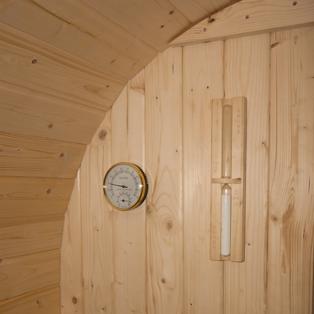 Outdoor Fasssauna LAHTI L - 195 x 180 cm für 4 Personen