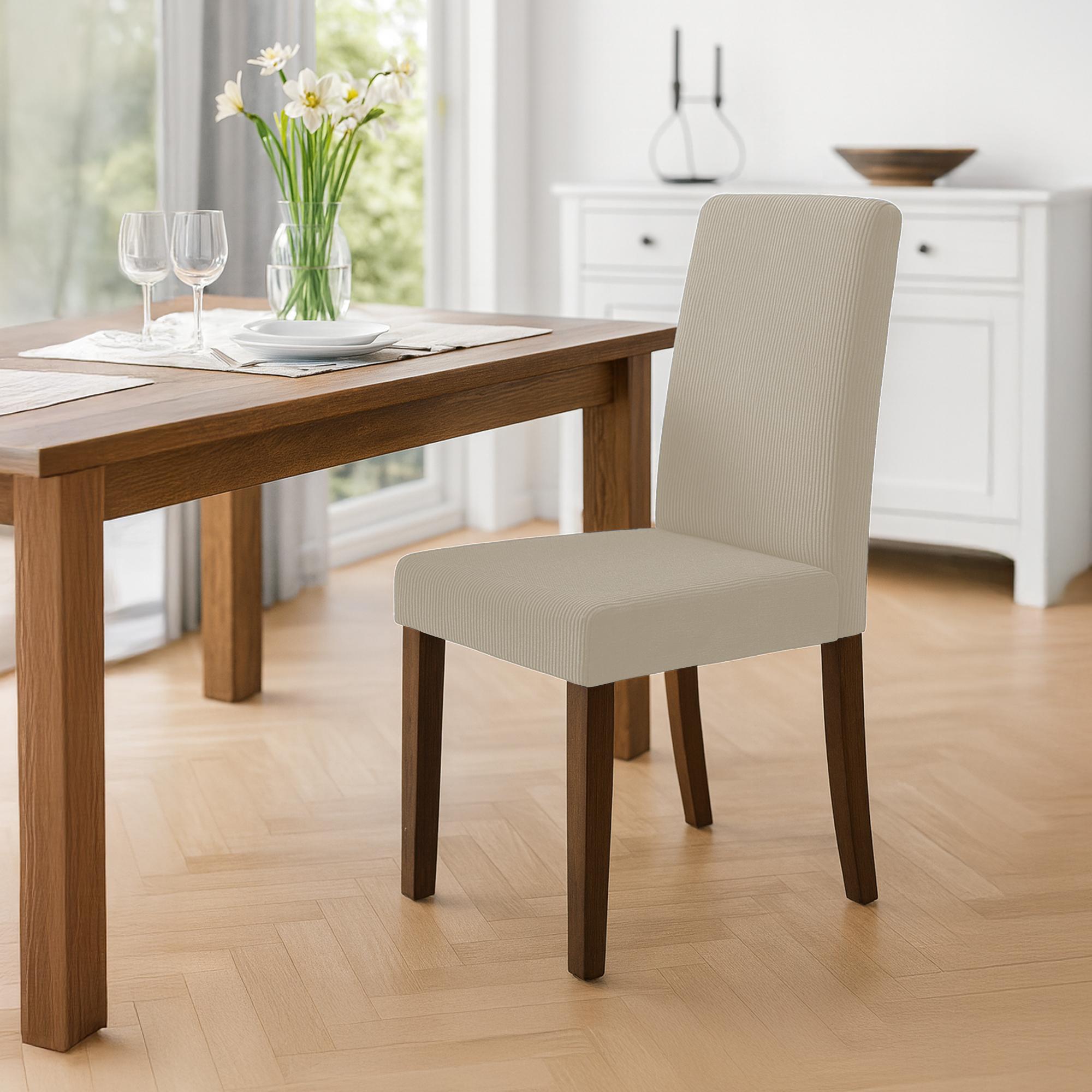 2er Set Esszimmerstuhl Ina Cord antik dunkel, hellbraun