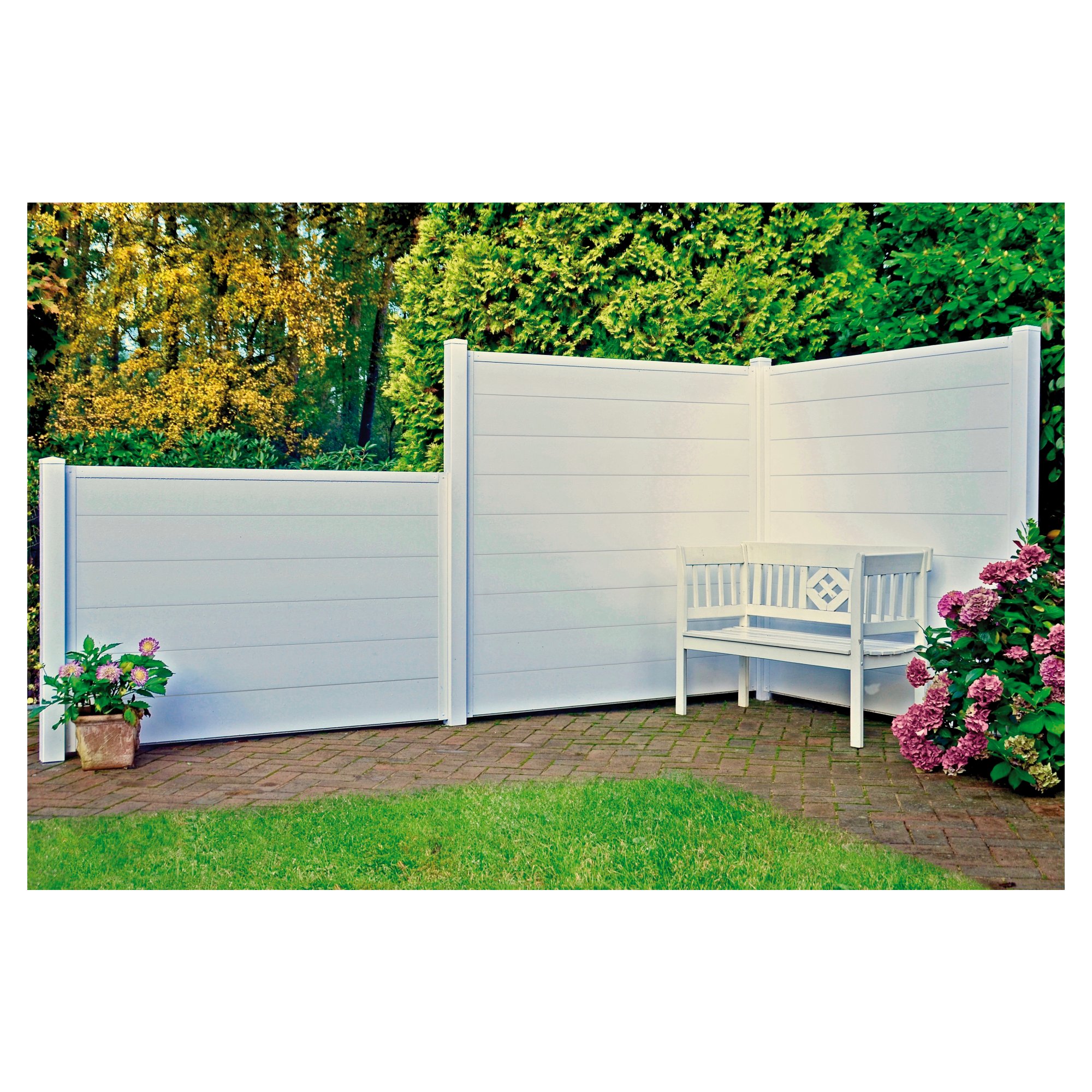 LIGHTLINE Steckzaunsystem, Nut- und Federprofil, 17 x 200 mm, Länge 176 cm
