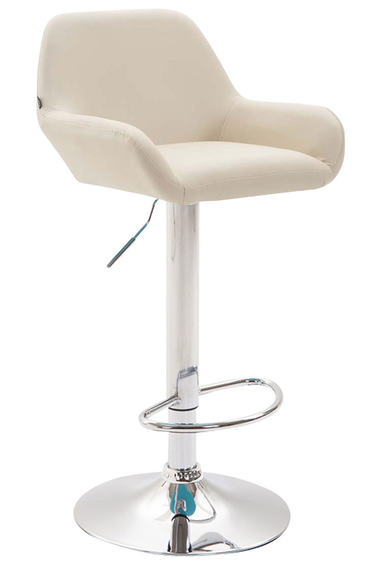 2er Set Barhocker Braga Kunstleder chrom, creme