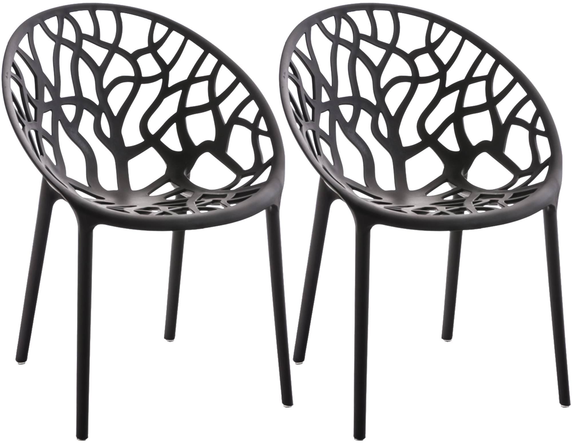 2er Set Stuhl Hope, schwarz