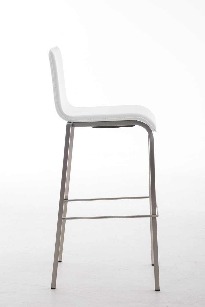 Barhocker Avola Leder Flach E78, weiß