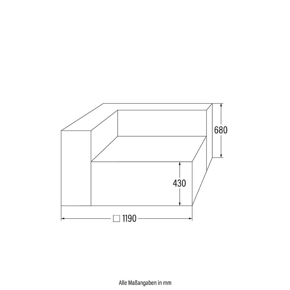 Modulares Sofa Linkes Ecksofa VERONA - 120 x 70 cm Beige