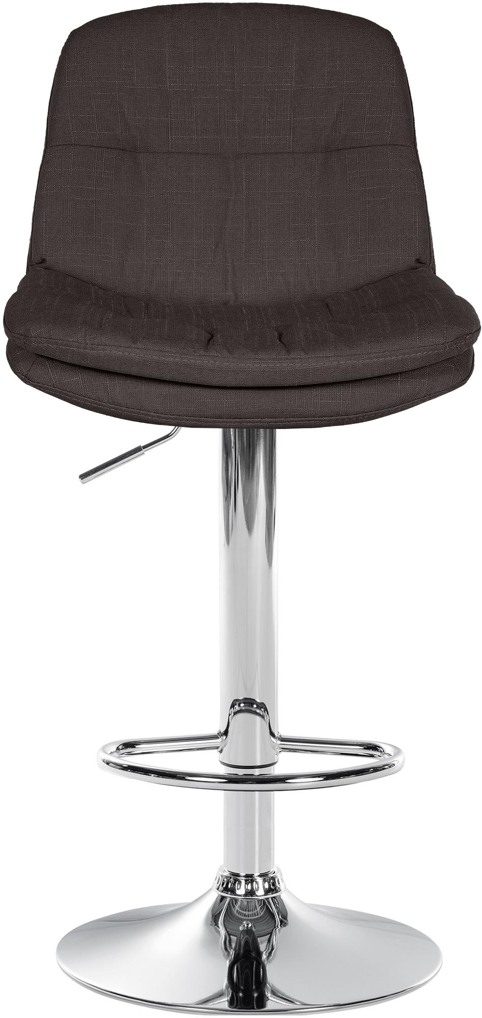 Barhocker Laurel Stoff chrom, dunkelgrau