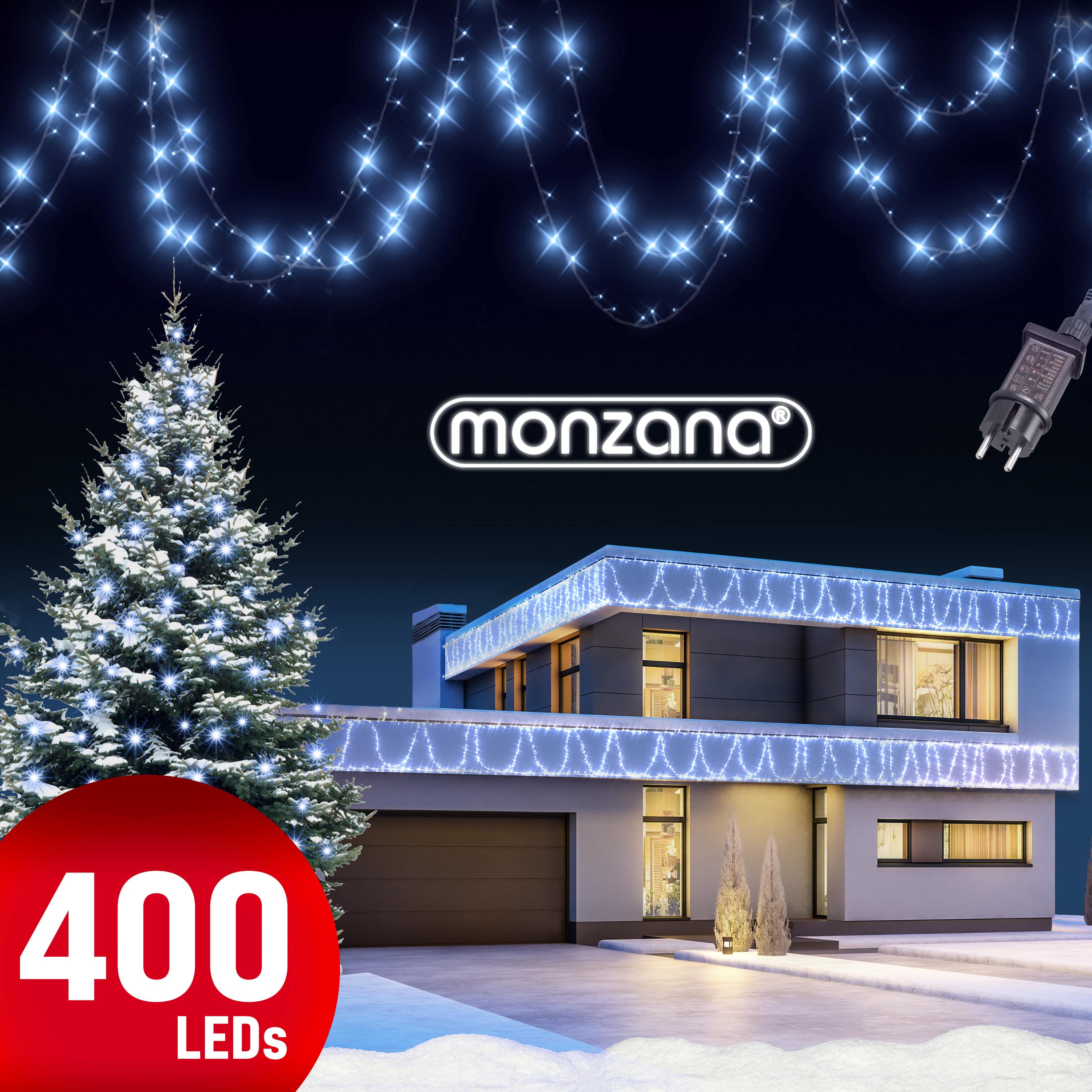 Lichterkette Weihnachten Kaltweiß 40m