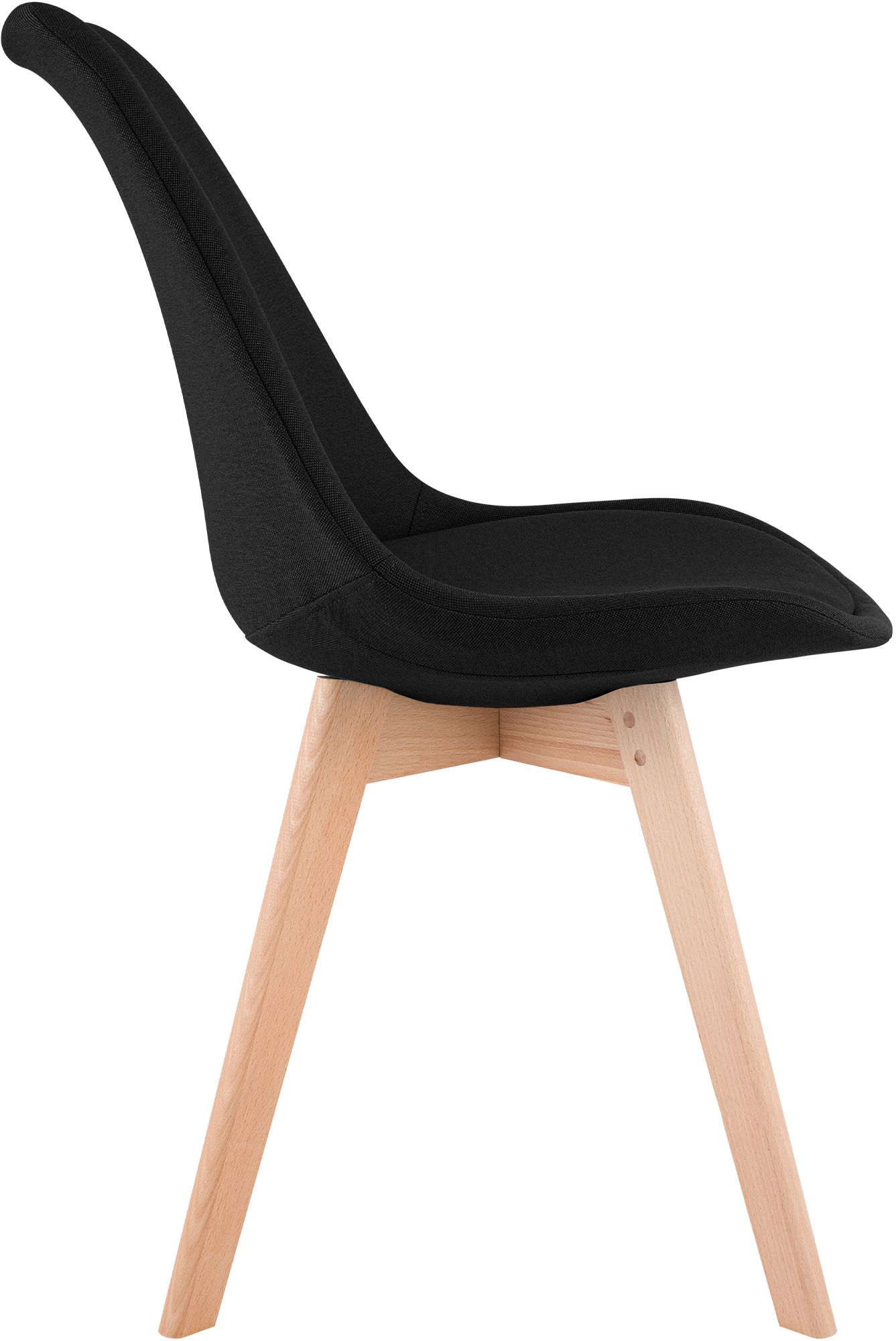 Stuhl Linares Stoff, schwarz