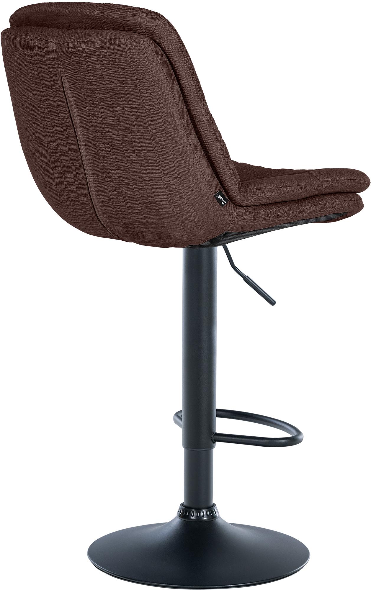 Barhocker Laurel Stoff schwarz, braun