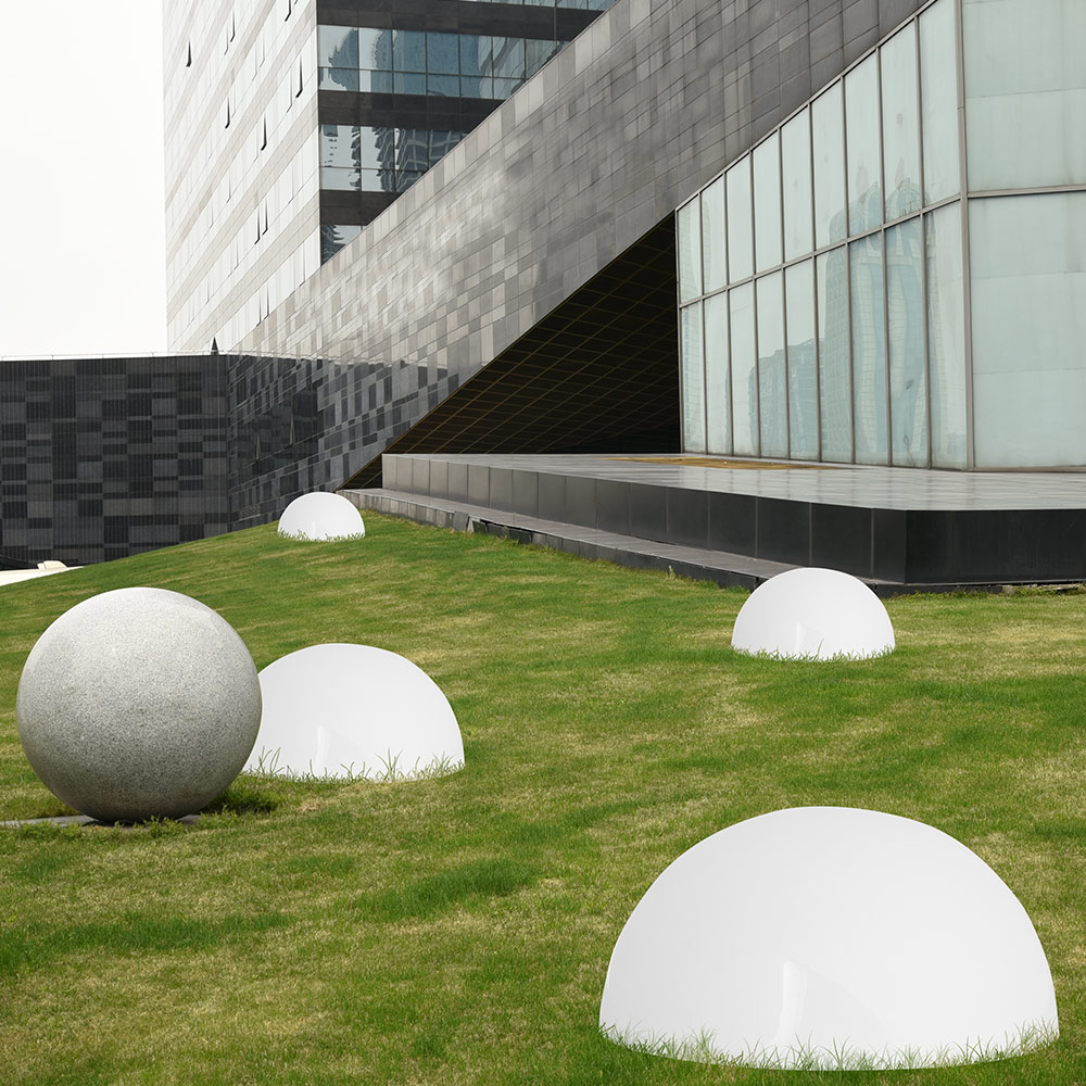 LED Solarleuchte 3er-Set halbrund